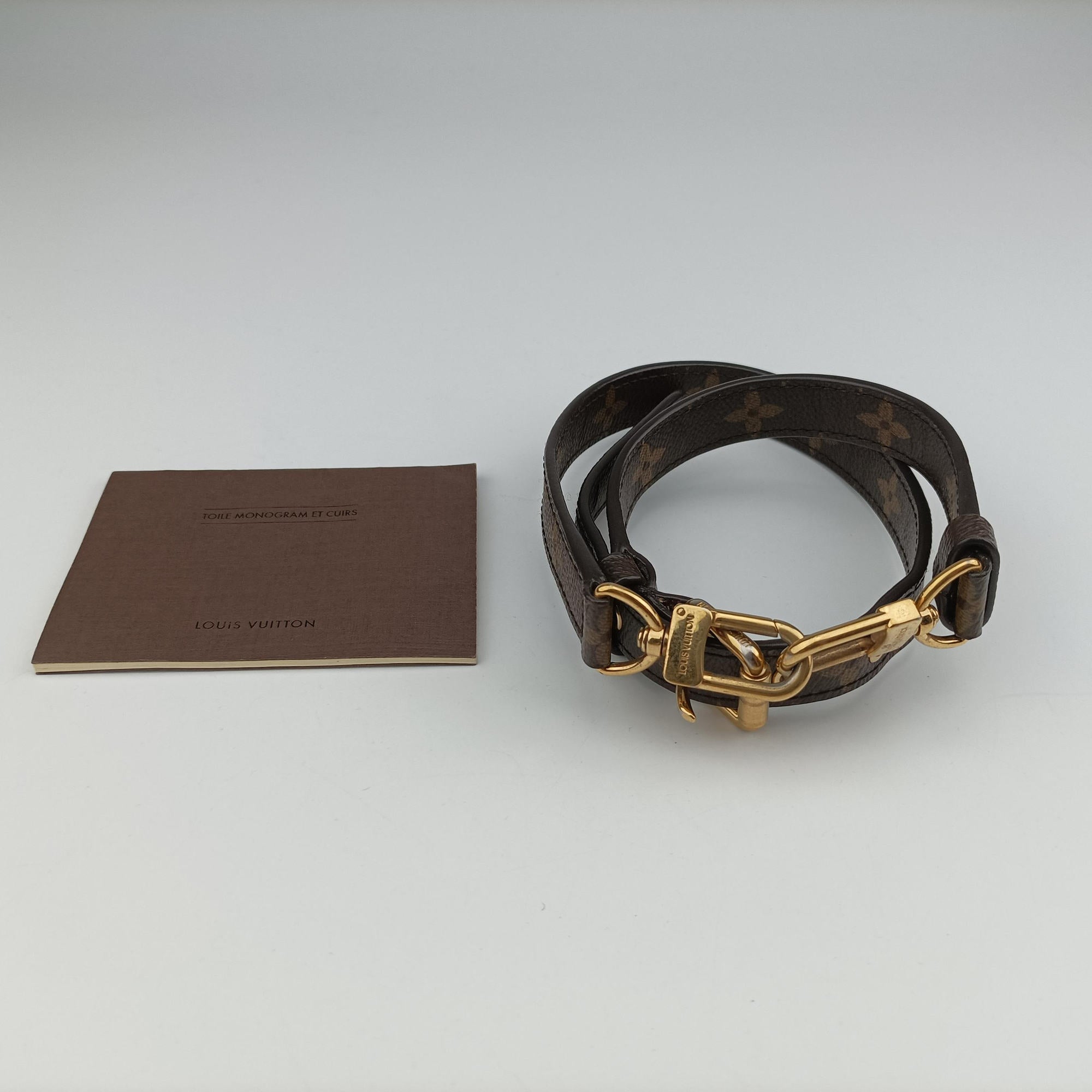 Pre-owned Louis Vuitton PALLAS brown×CERISE Monogram Canvas×calf leather M41175 shoulderbag | stylenewstar