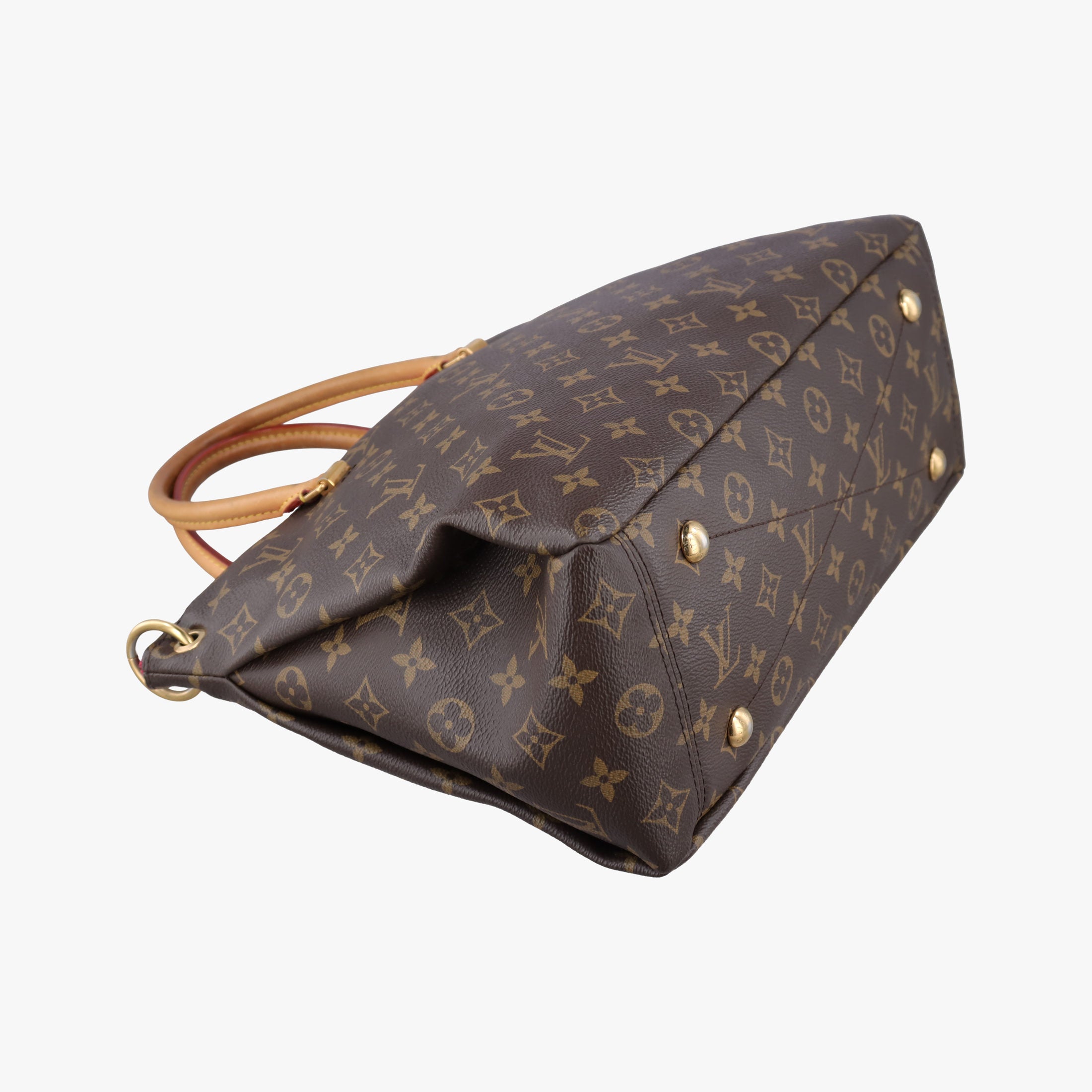 Pre-owned Louis Vuitton PALLAS brown×CERISE Monogram Canvas×calf leather M41175 shoulderbag | stylenewstar