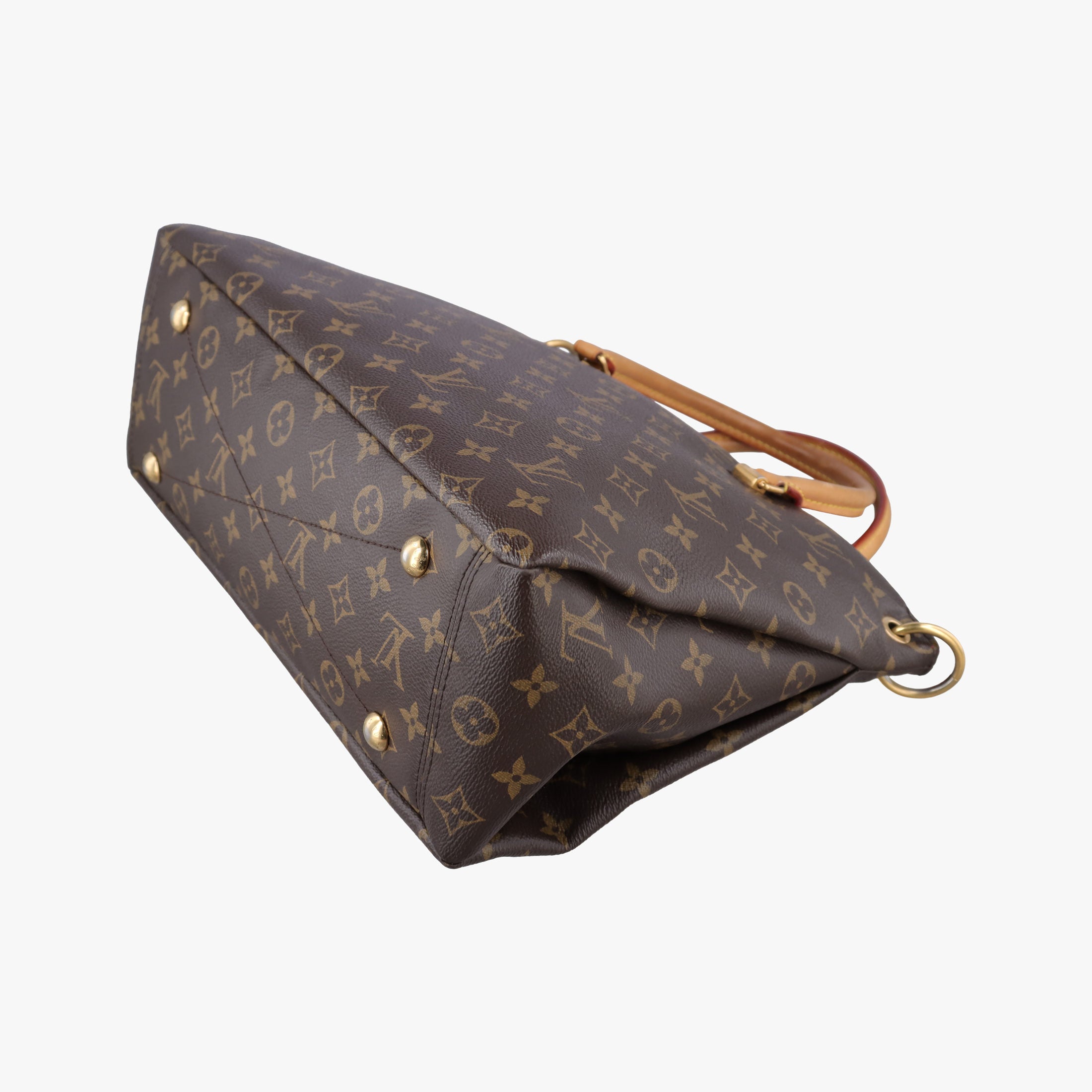 Pre-owned Louis Vuitton PALLAS brown×CERISE Monogram Canvas×calf leather M41175 shoulderbag | stylenewstar