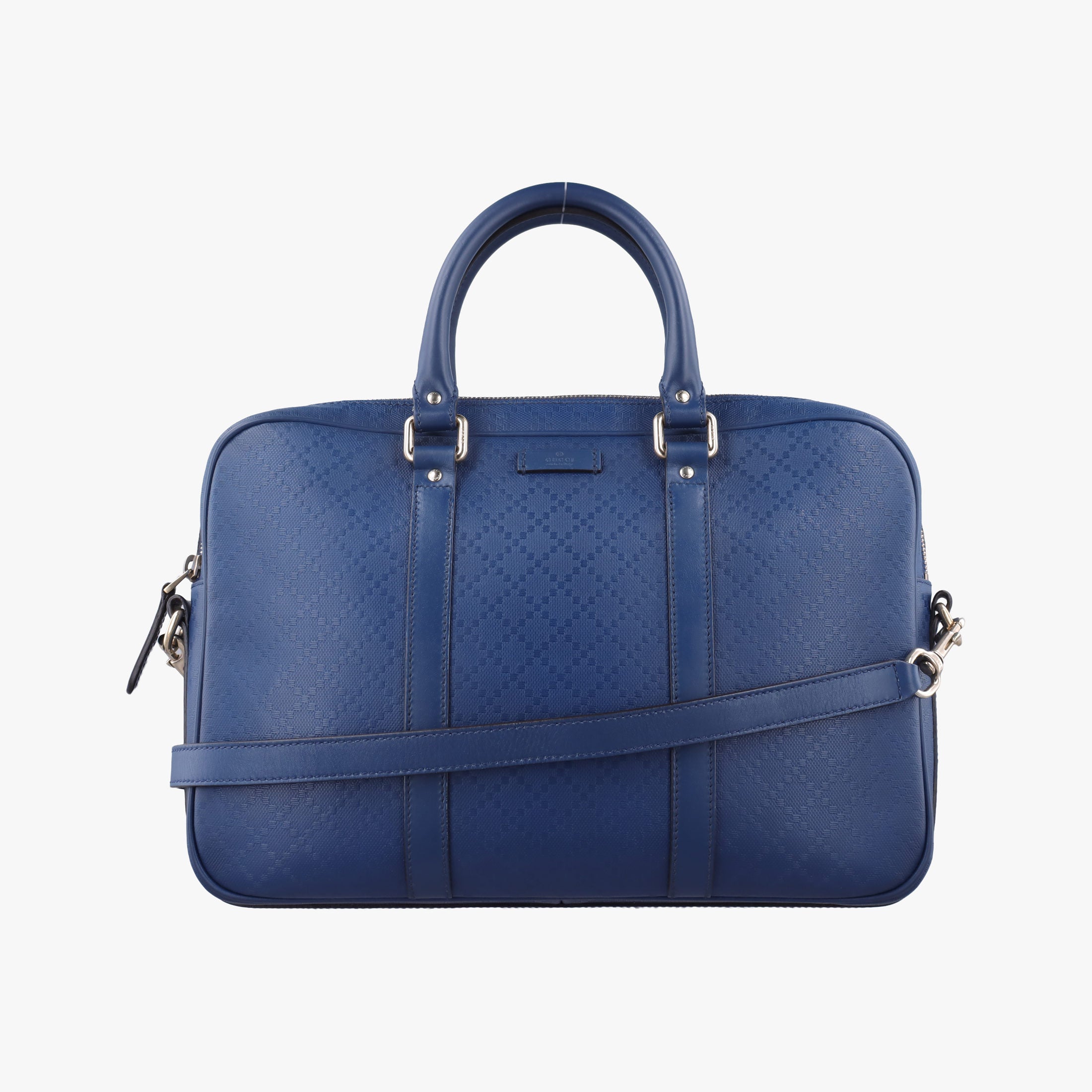 Pre-owned Gucci Diamante Navy Leather 344357 shoulderbag | stylenewstar