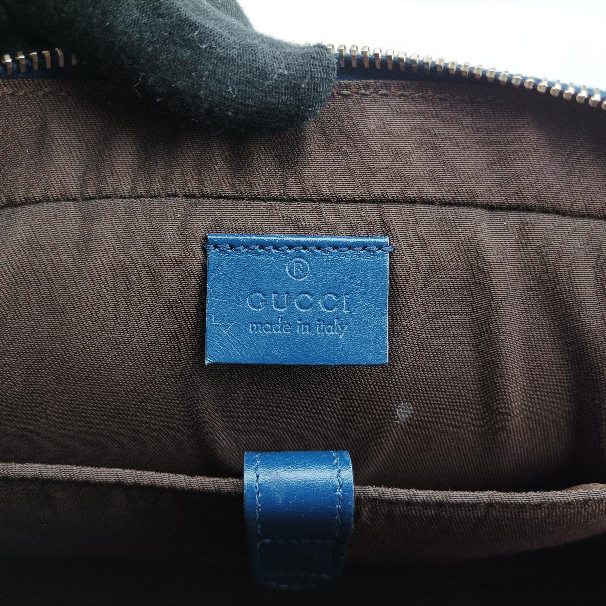 Pre-owned Gucci Diamante Navy Leather 344357 shoulderbag | stylenewstar