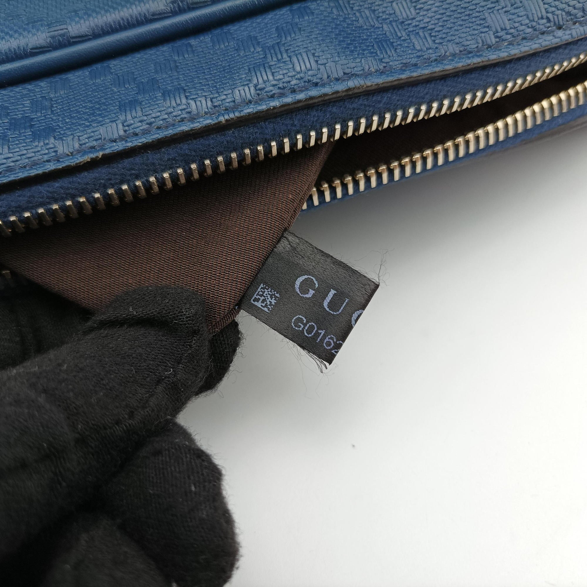 Pre-owned Gucci Diamante Navy Leather 344357 shoulderbag | stylenewstar
