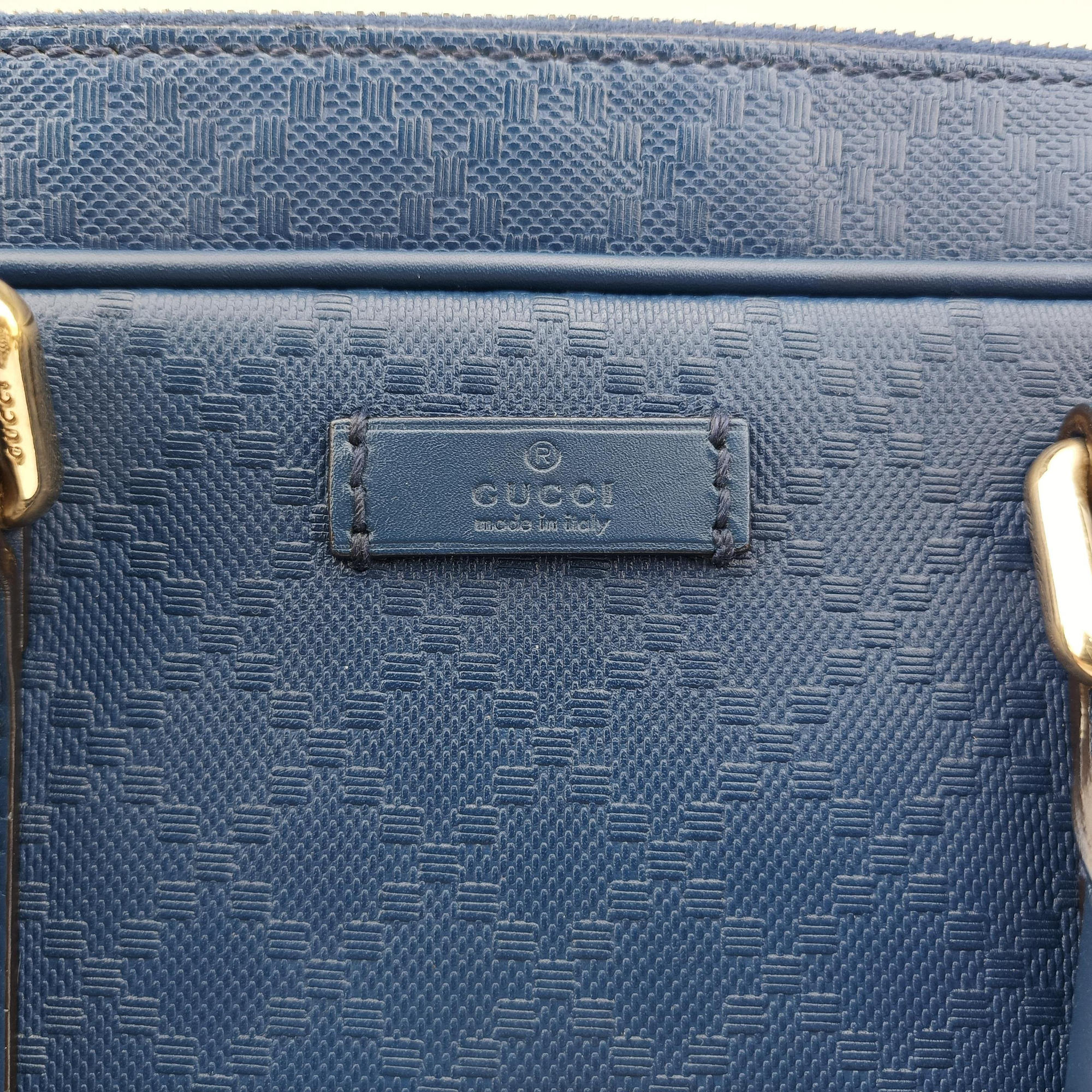 Pre-owned Gucci Diamante Navy Leather 344357 shoulderbag | stylenewstar