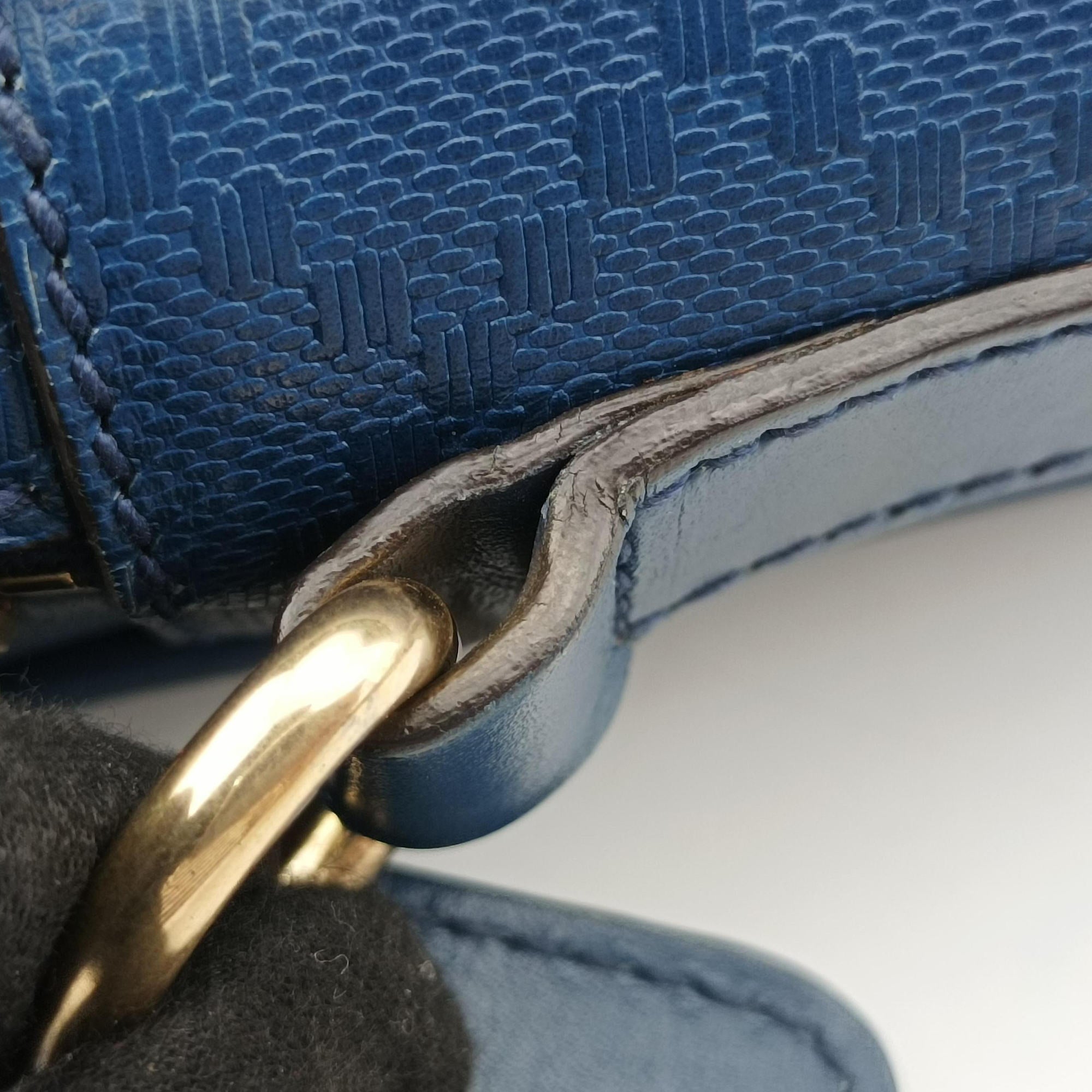 Pre-owned Gucci Diamante Navy Leather 344357 shoulderbag | stylenewstar