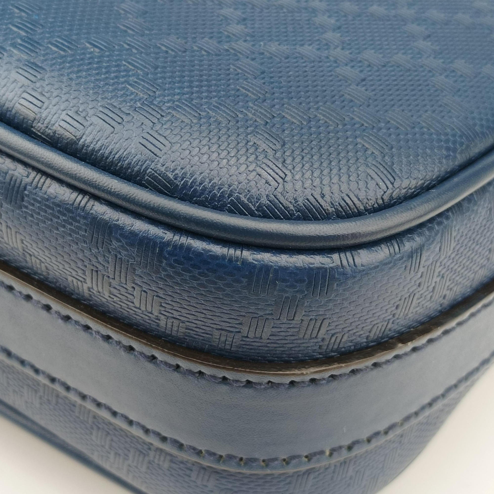 Pre-owned Gucci Diamante Navy Leather 344357 shoulderbag | stylenewstar