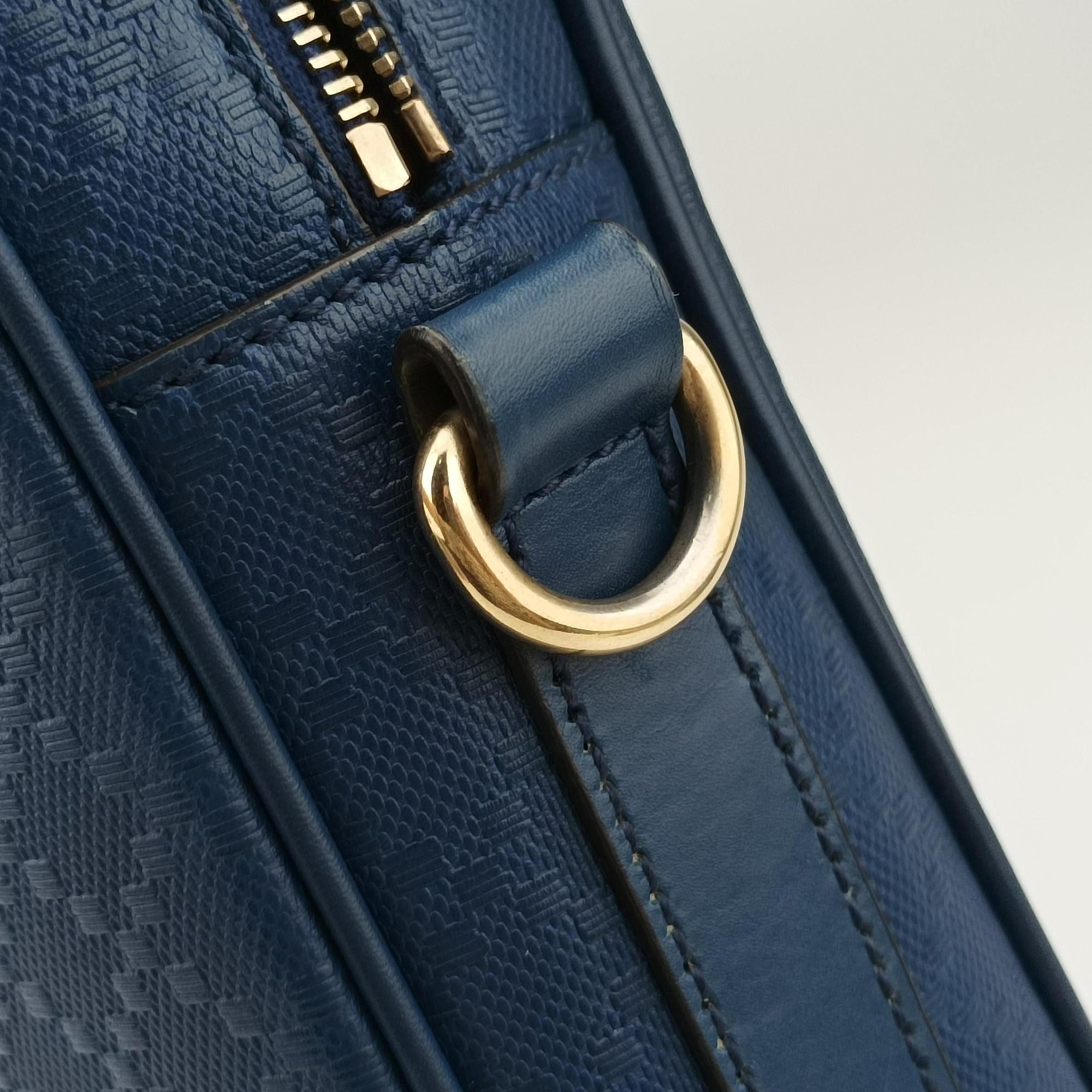 Pre-owned Gucci Diamante Navy Leather 344357 shoulderbag | stylenewstar