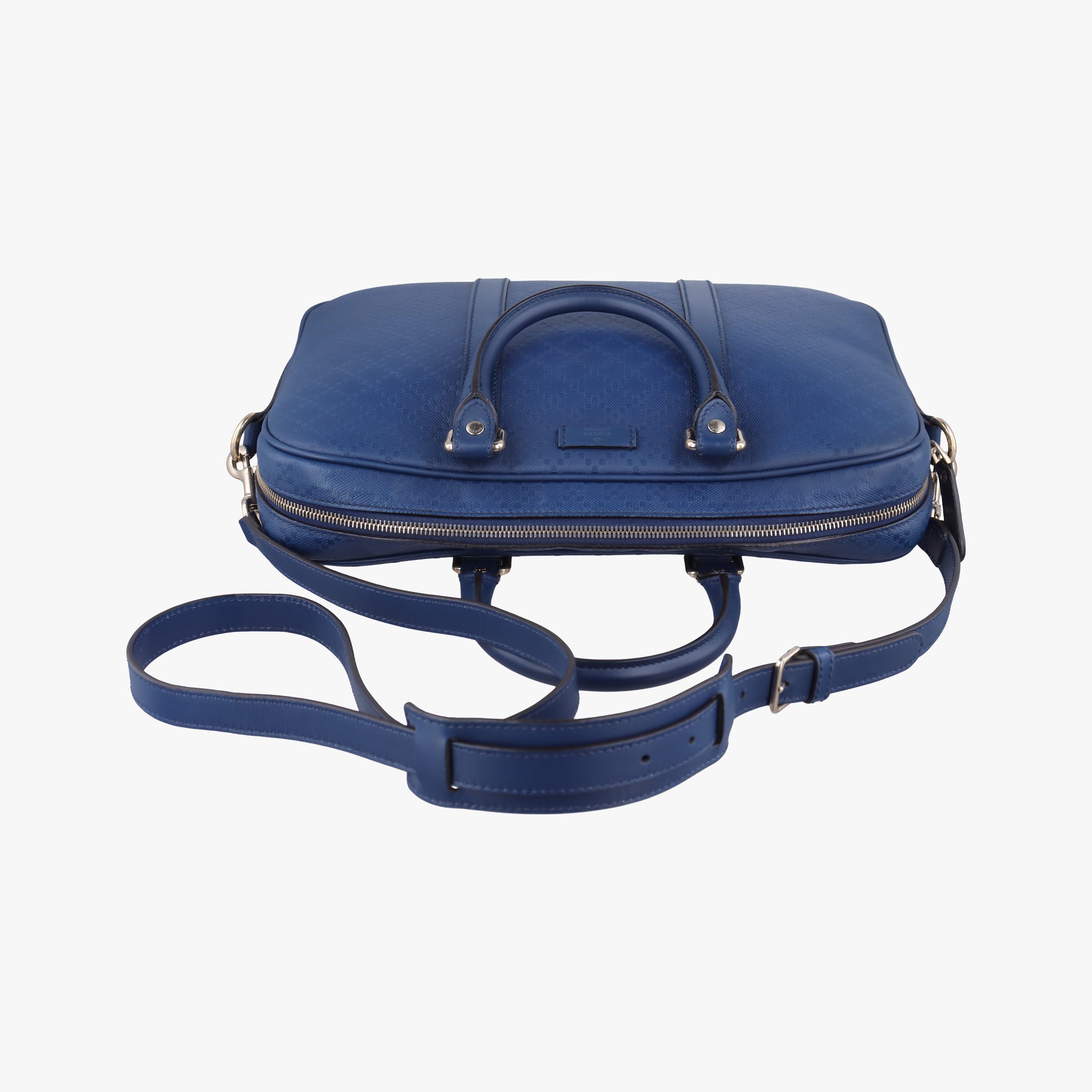 Pre-owned Gucci Diamante Navy Leather 344357 shoulderbag | stylenewstar