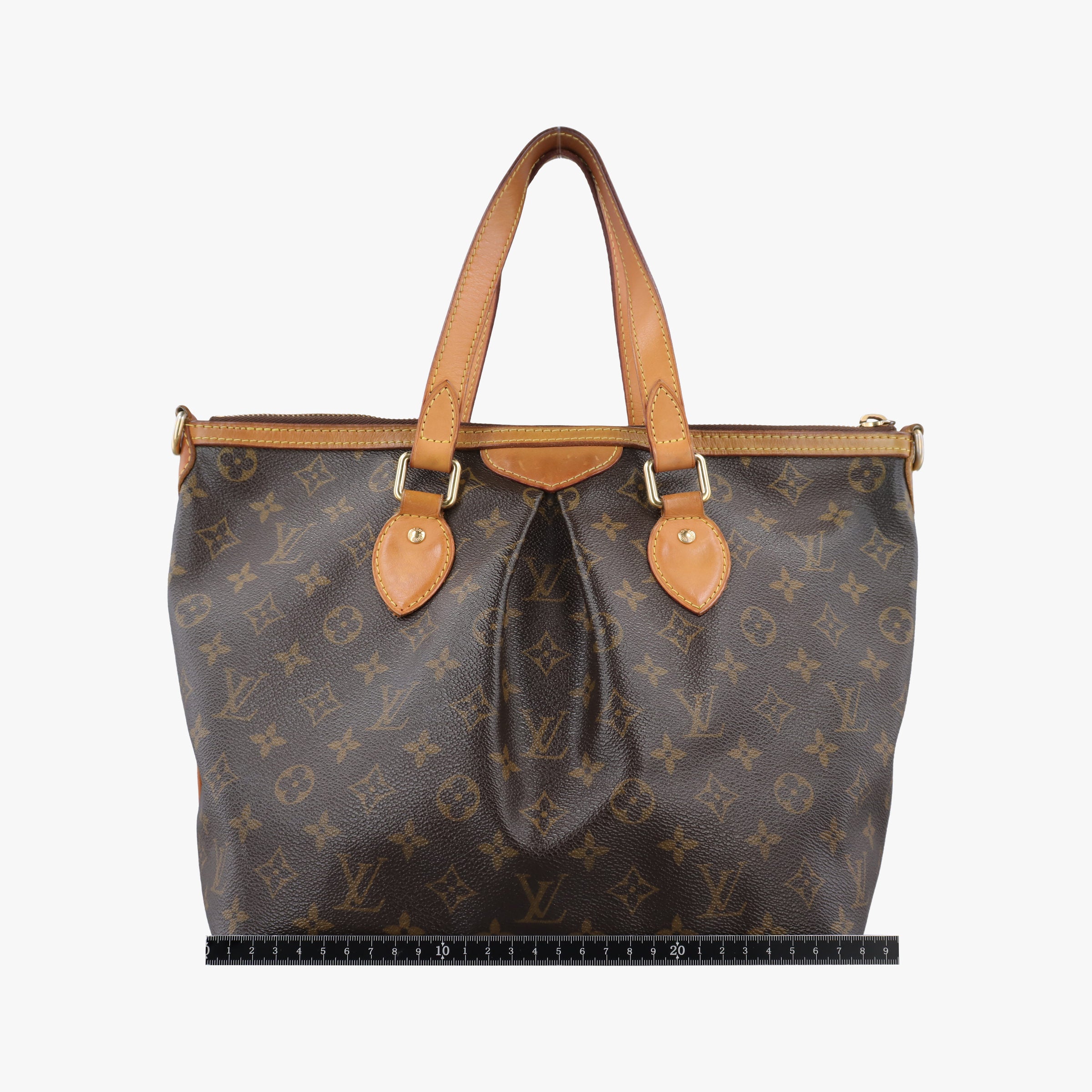 Pre-owned Louis Vuitton PALERMO PM Brown Monogram Canvas M40145 handbag | stylenewstar