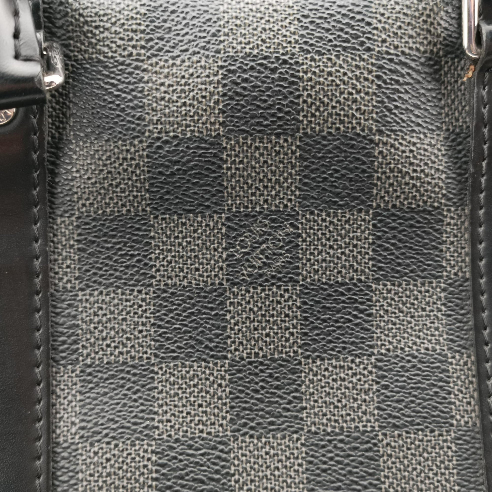 Pre-owned Louis Vuitton Porte Documents Voyage Noir Damier Graphite N41125 handbag | stylenewstar