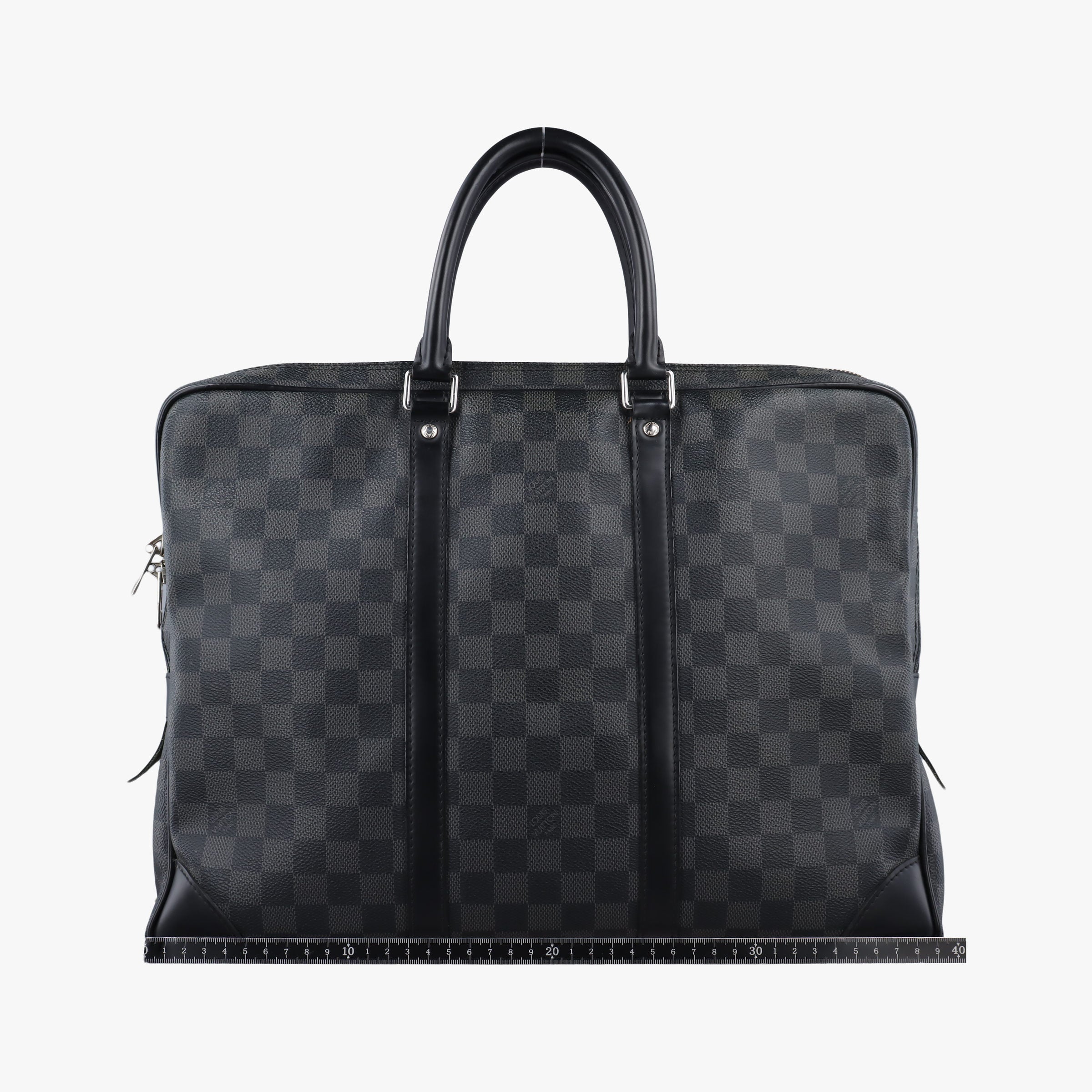 Pre-owned Louis Vuitton Porte Documents Voyage Noir Damier Graphite N41125 handbag | stylenewstar
