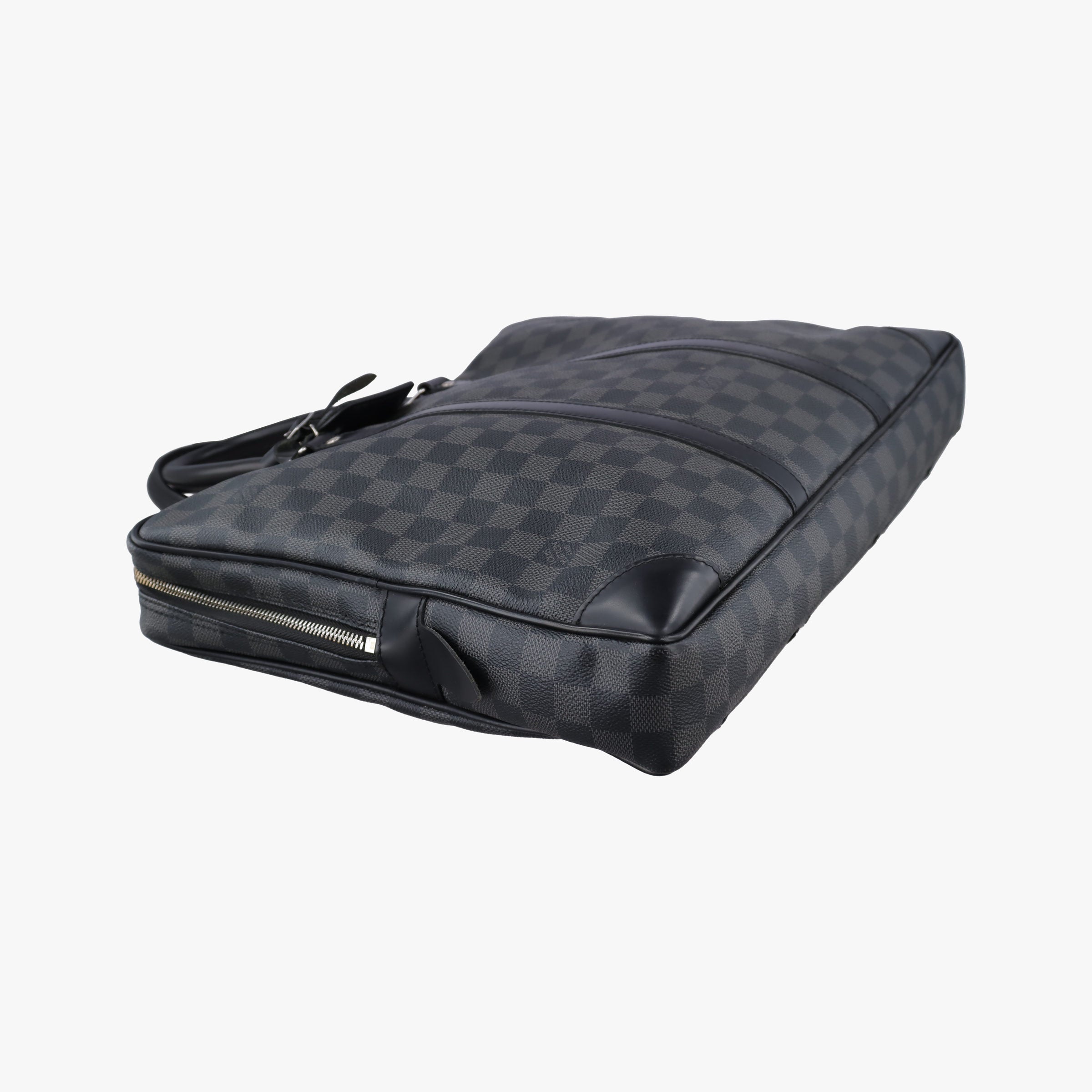 Pre-owned Louis Vuitton Porte Documents Voyage Noir Damier Graphite N41125 handbag | stylenewstar