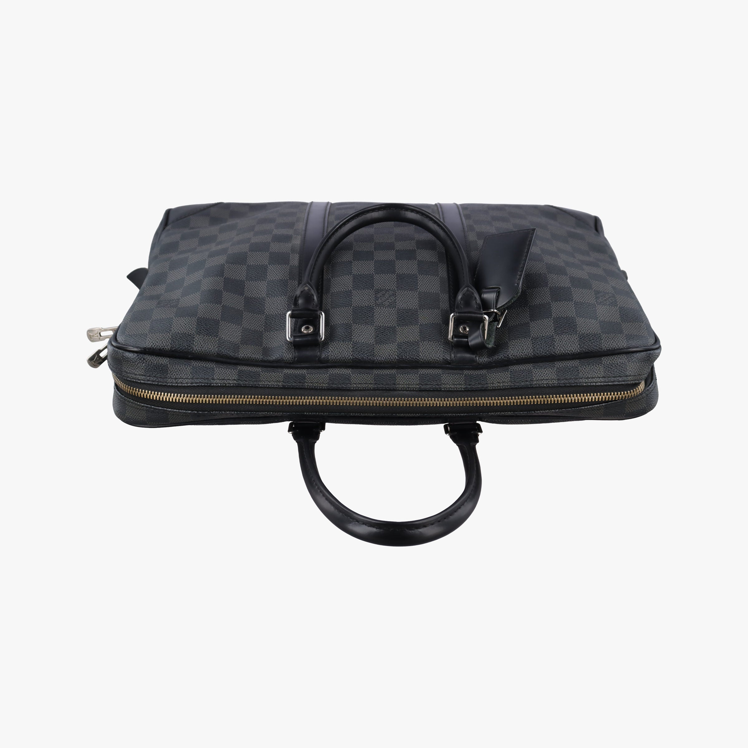 Pre-owned Louis Vuitton Porte Documents Voyage Noir Damier Graphite N41125 handbag | stylenewstar