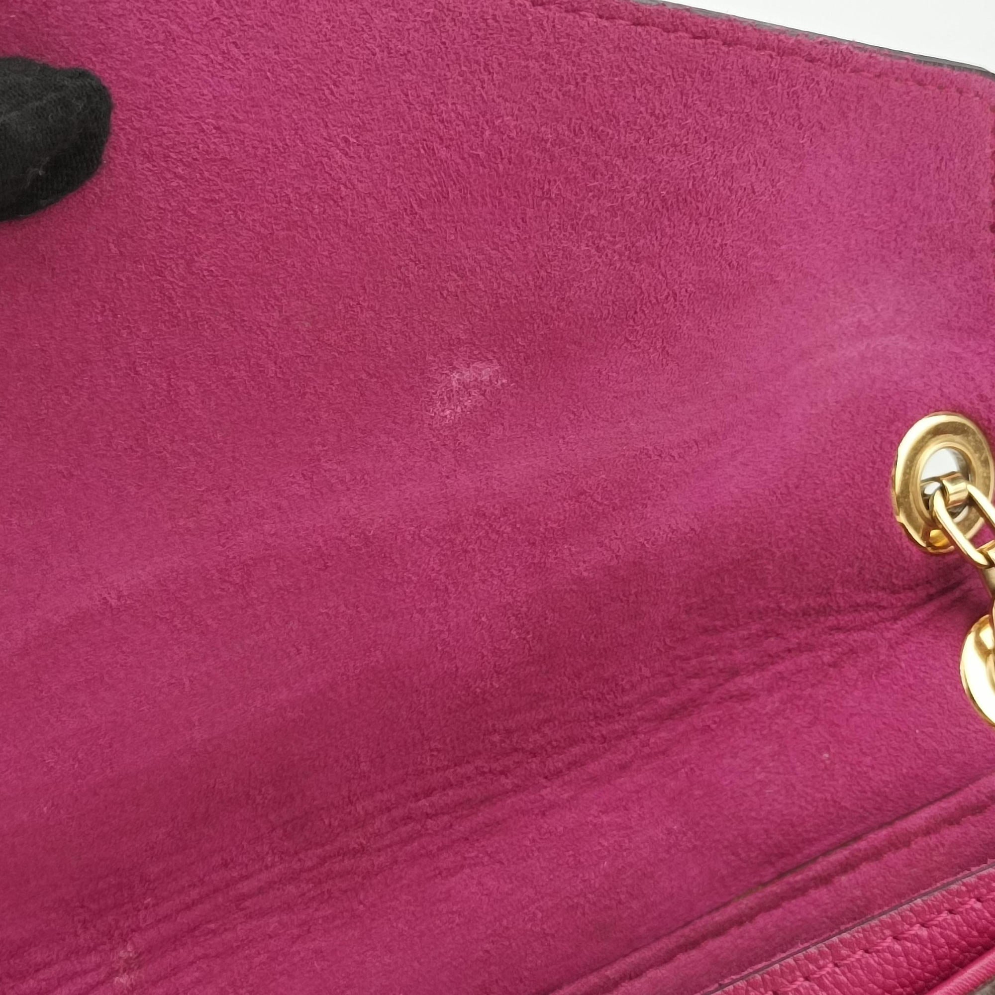 Pre-owned Louis Vuitton PALLAS chain brown×Aurore Monogram Canvas×calf leather M41200 shoulderbag | stylenewstar