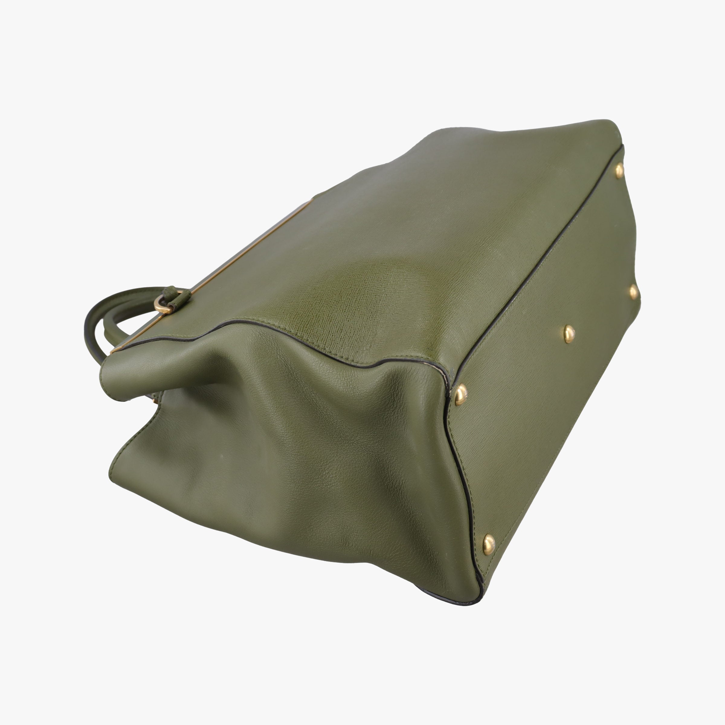 Vintage Fendi Petite 2 JOURS Green Leather 8BH250 shoulderbag | stylenewstar
