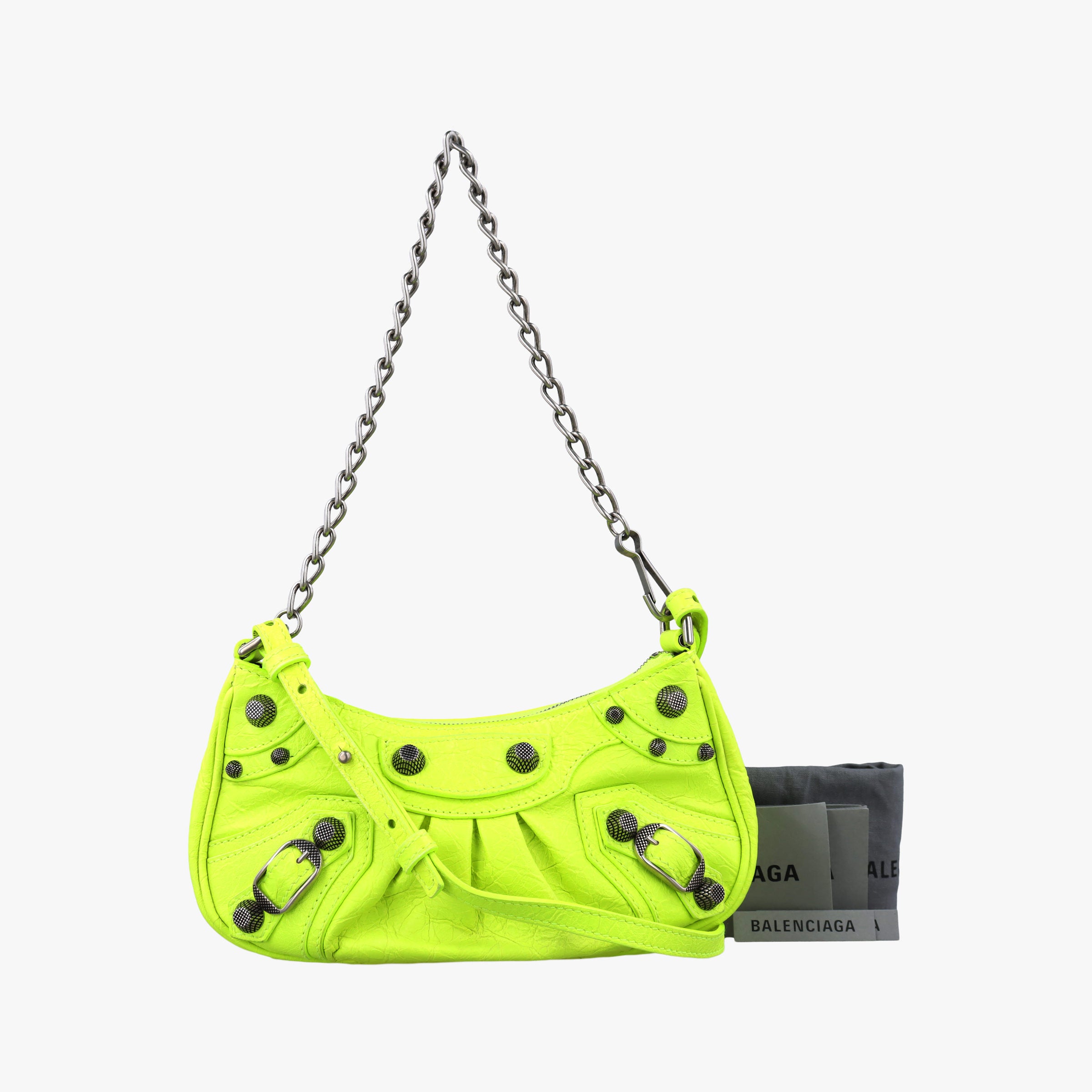 Vintage Balenciaga Le Cagole Green lambskin  handbag | stylenewstar