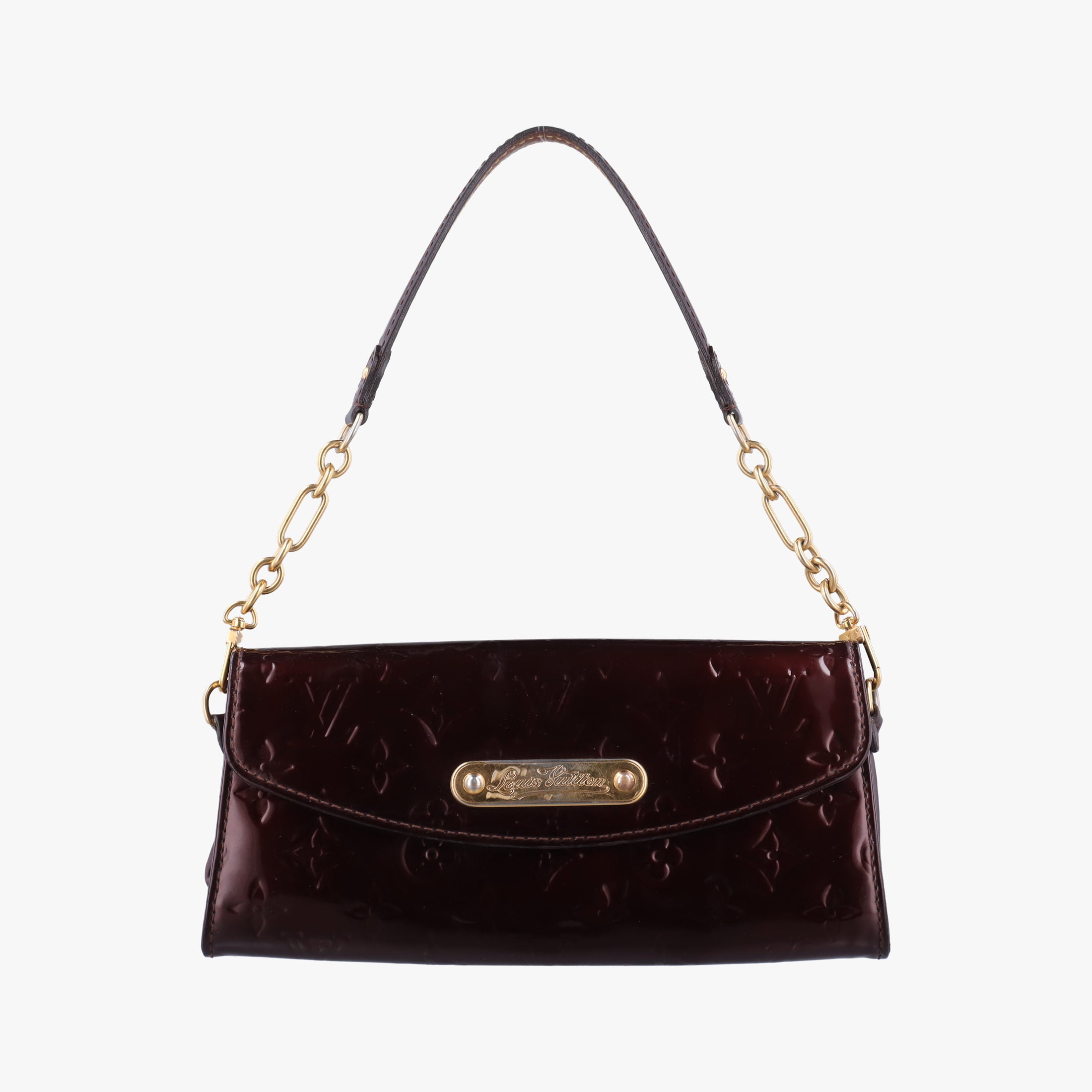 Pre-owned Louis Vuitton Sunset Boulevard Amarante Vernis M93542 shoulderbag | stylenewstar