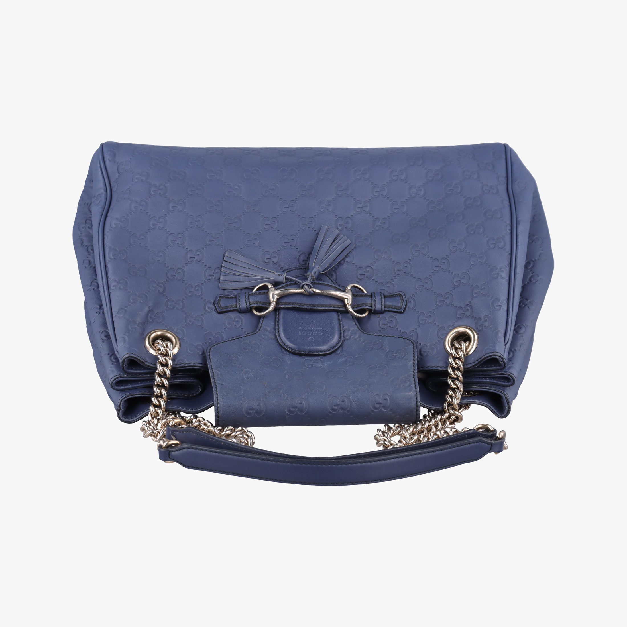 Pre-owned Gucci Emily Blue Leather 336757 shoulderbag | stylenewstar