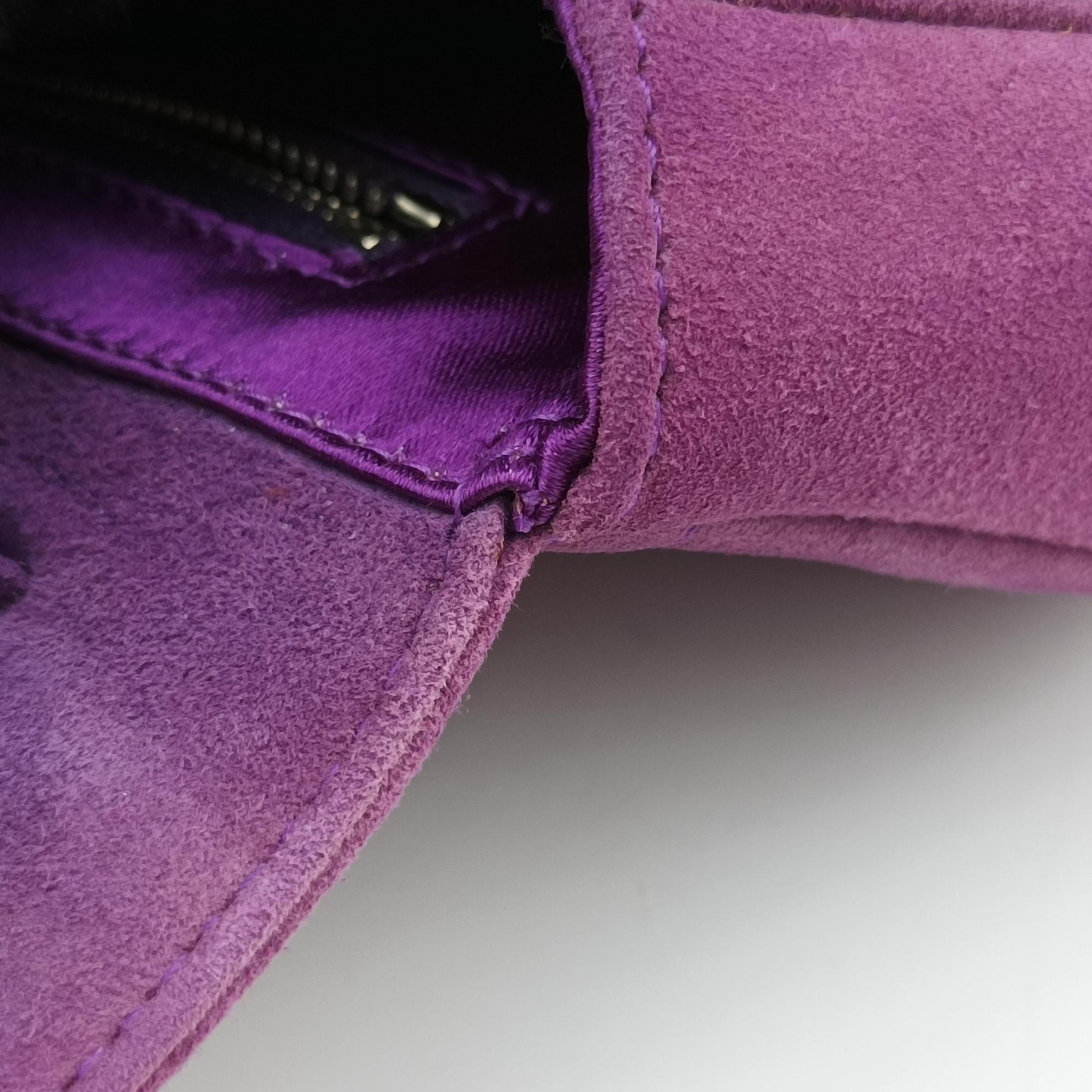 Secondhand Christian Dior Gaucho PurplexBeige StringrayxSuede  shoulderbag | stylenewstar