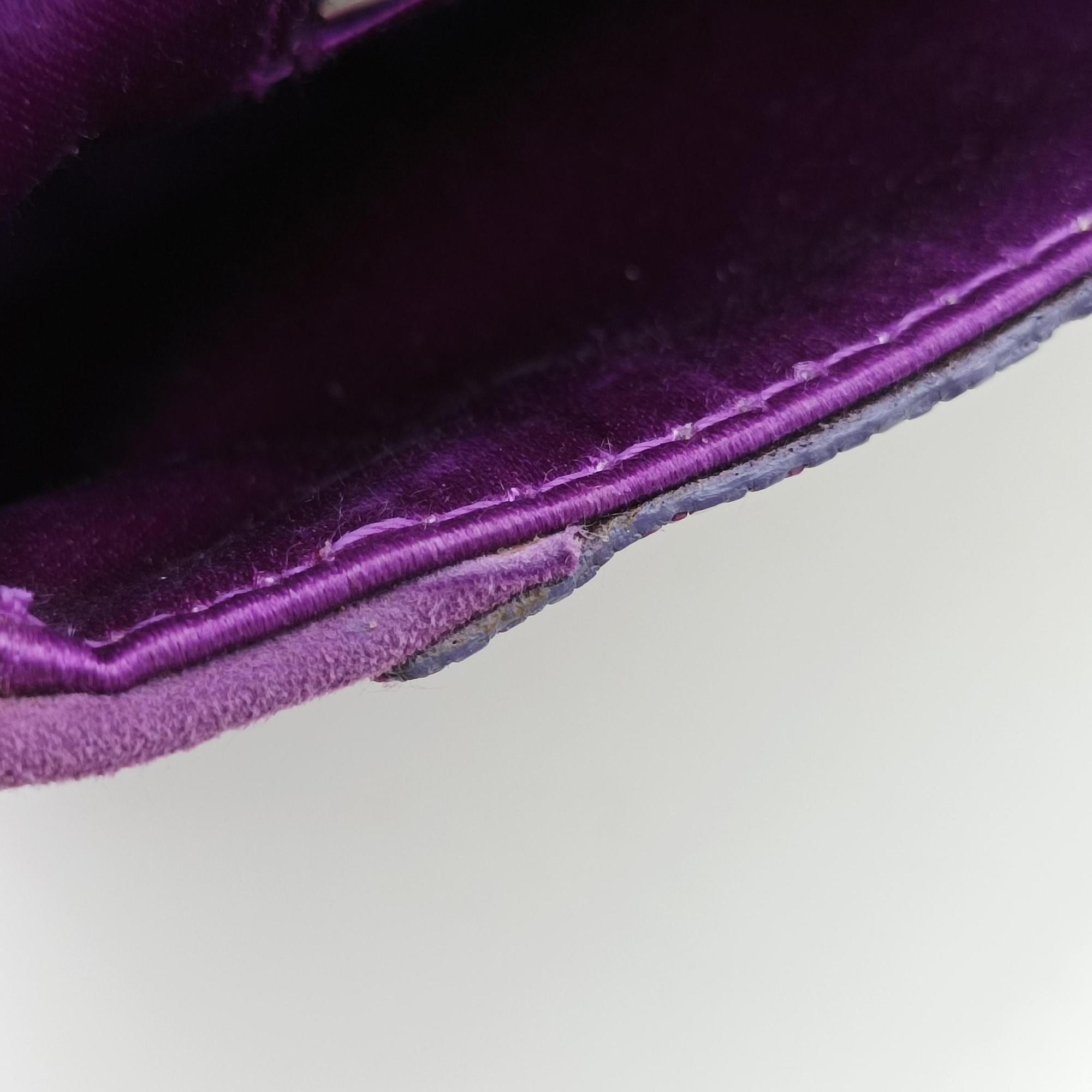 Secondhand Christian Dior Gaucho PurplexBeige StringrayxSuede  shoulderbag | stylenewstar