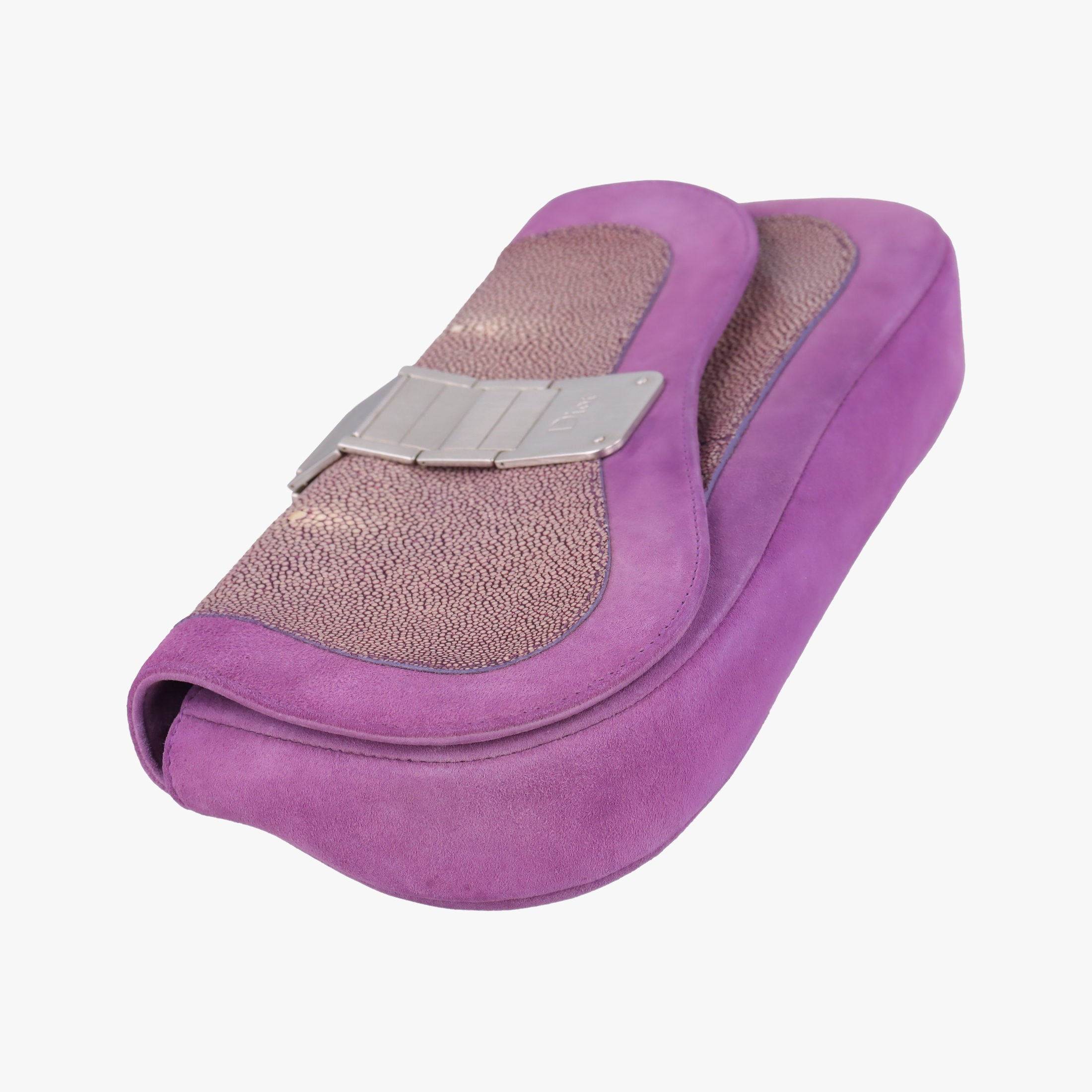 Secondhand Christian Dior Gaucho PurplexBeige StringrayxSuede  shoulderbag | stylenewstar