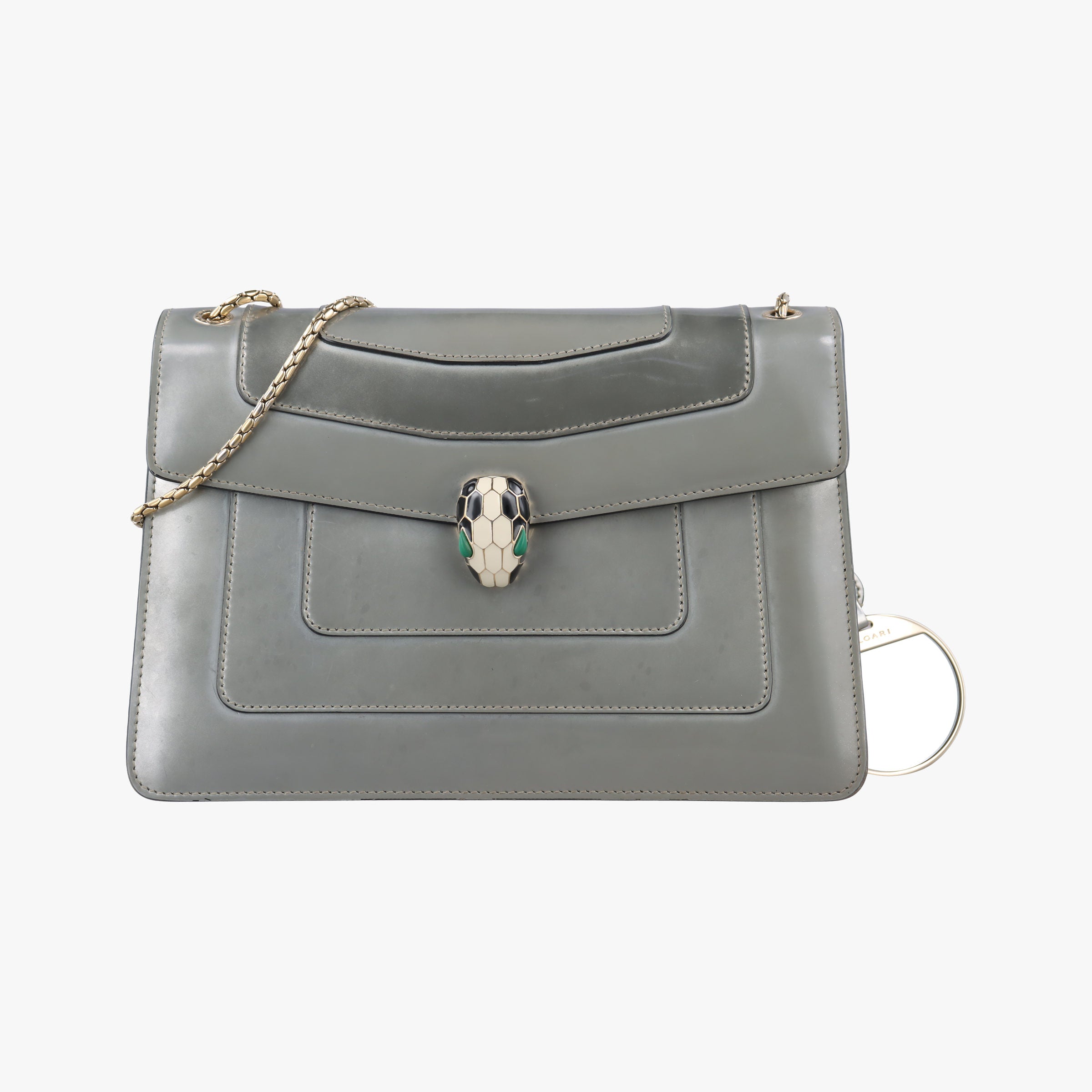 Vintage Bvlgari SERPENTI FOREVER Silver Enamel  shoulderbag | stylenewstar