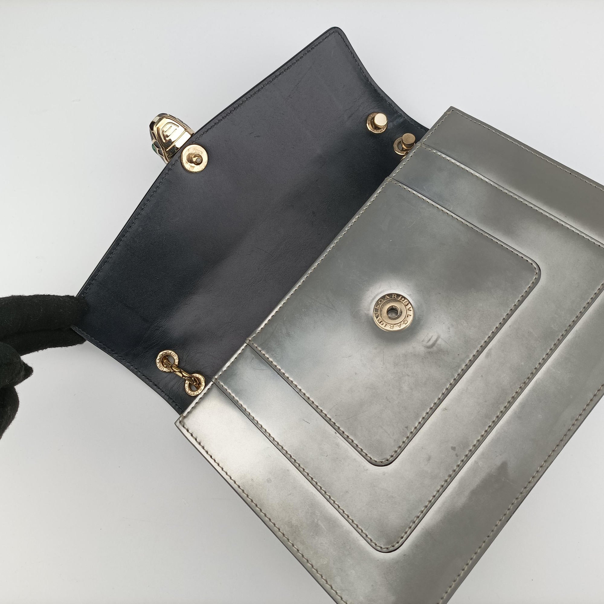 Vintage Bvlgari SERPENTI FOREVER Silver Enamel  shoulderbag | stylenewstar