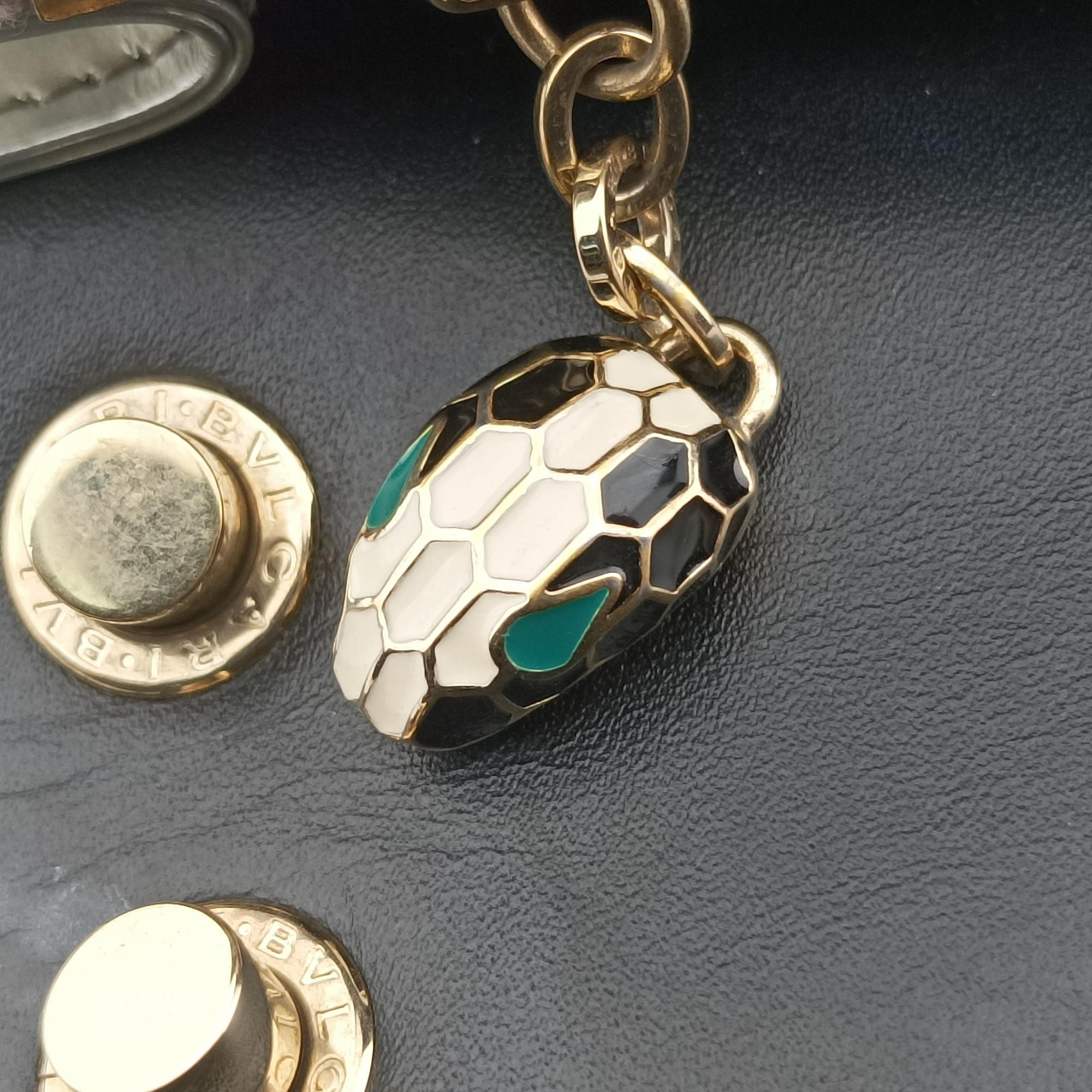 Vintage Bvlgari SERPENTI FOREVER Silver Enamel  shoulderbag | stylenewstar