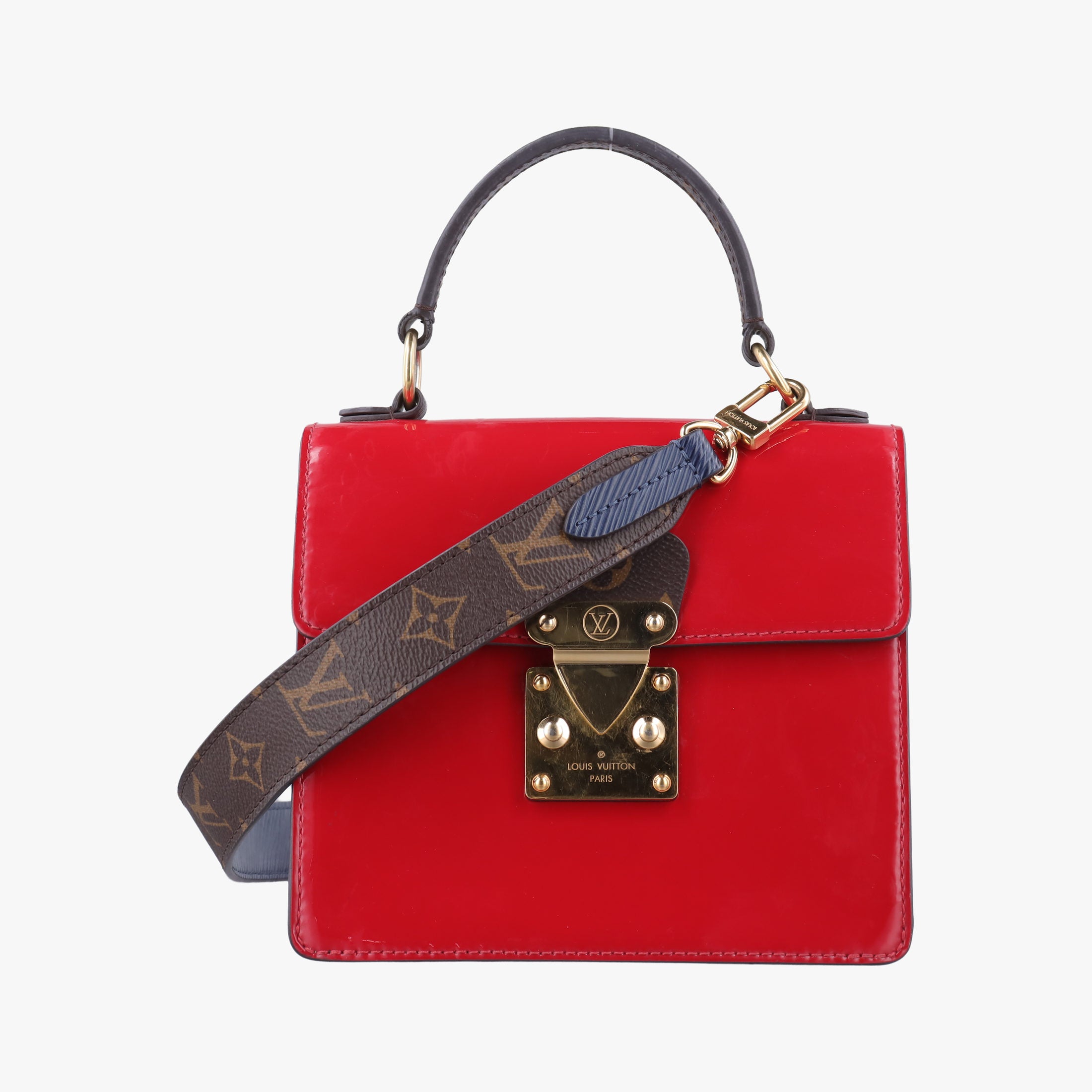 Pre-owned Louis Vuitton Spring street PM Scarlet Red Vernis×epi×Monogram Canvas M90505 shoulderbag | stylenewstar