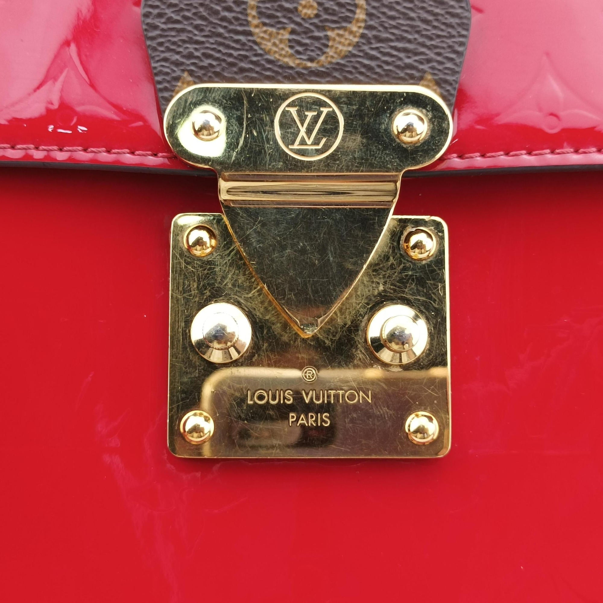 Pre-owned Louis Vuitton Spring street PM Scarlet Red Vernis×epi×Monogram Canvas M90505 shoulderbag | stylenewstar