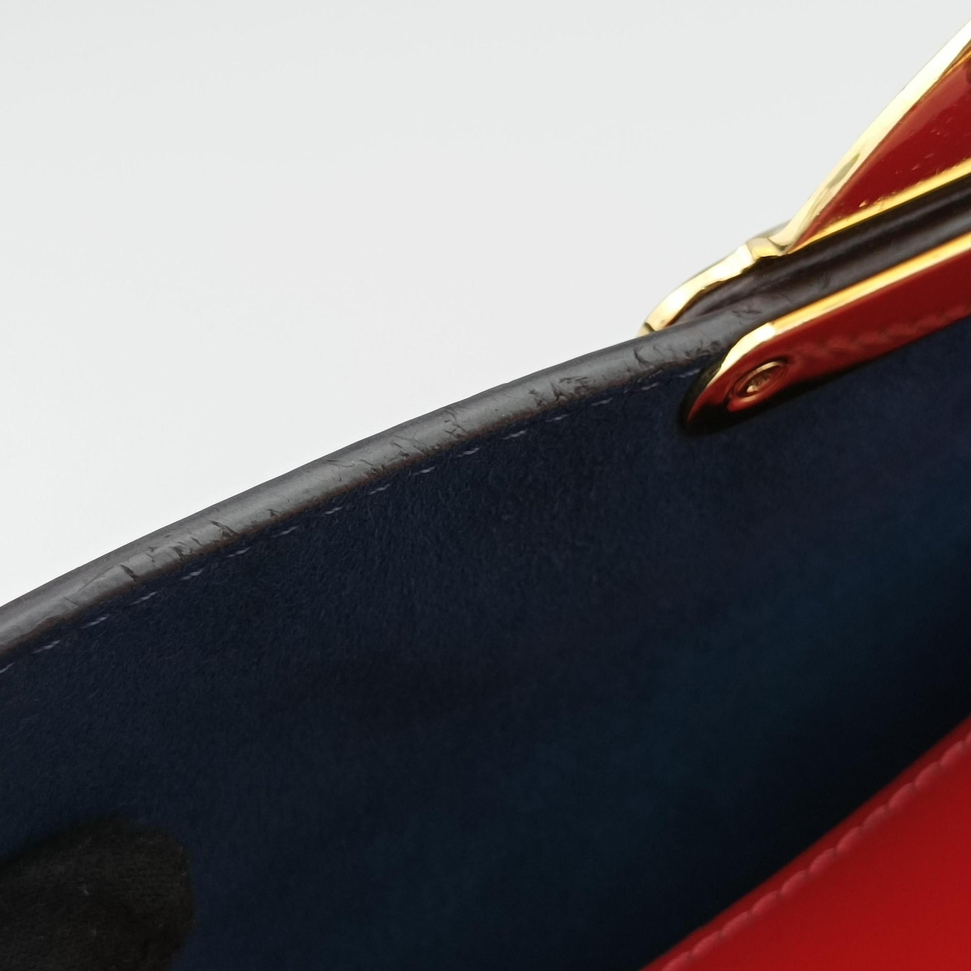 Pre-owned Louis Vuitton Spring street PM Scarlet Red Vernis×epi×Monogram Canvas M90505 shoulderbag | stylenewstar