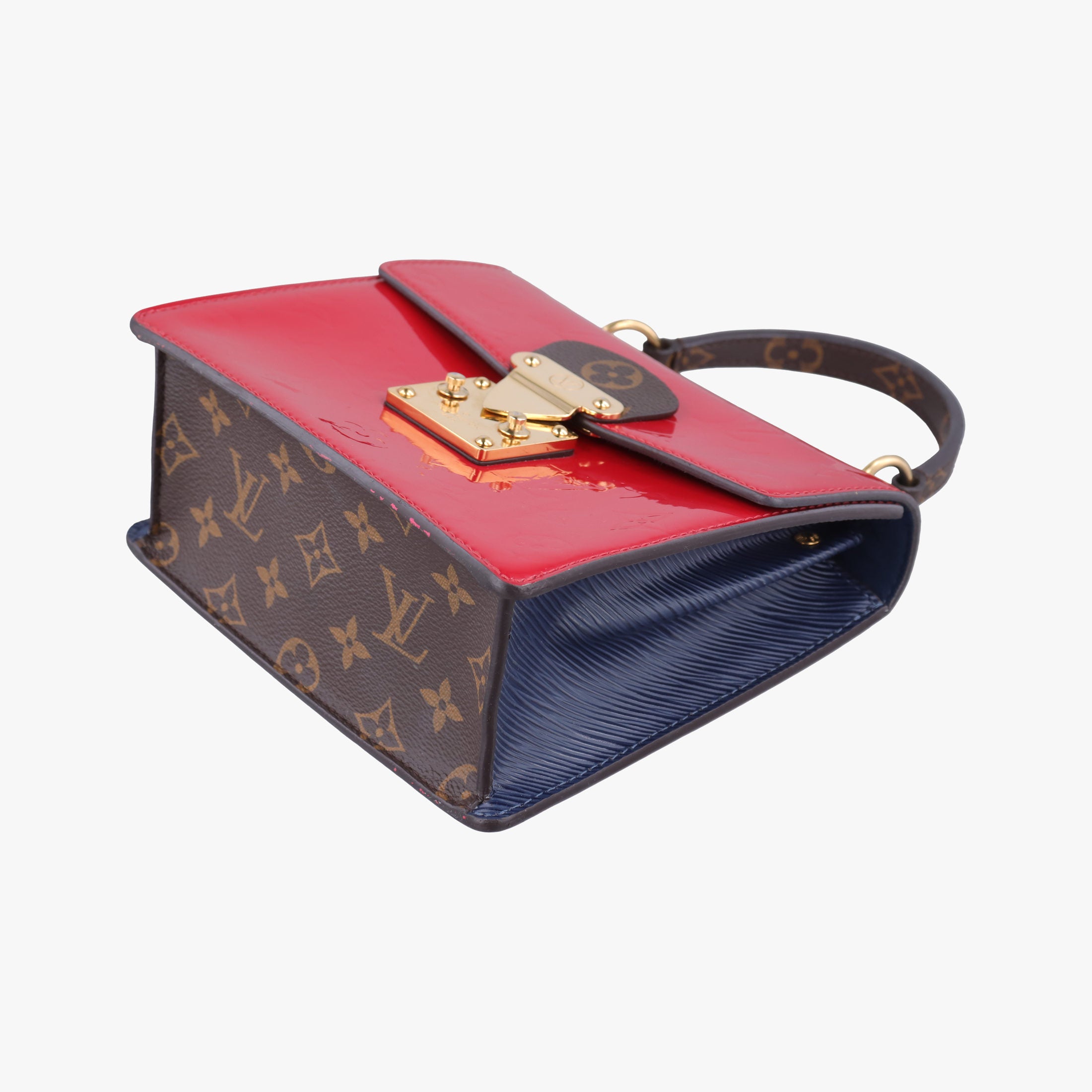 Pre-owned Louis Vuitton Spring street PM Scarlet Red Vernis×epi×Monogram Canvas M90505 shoulderbag | stylenewstar