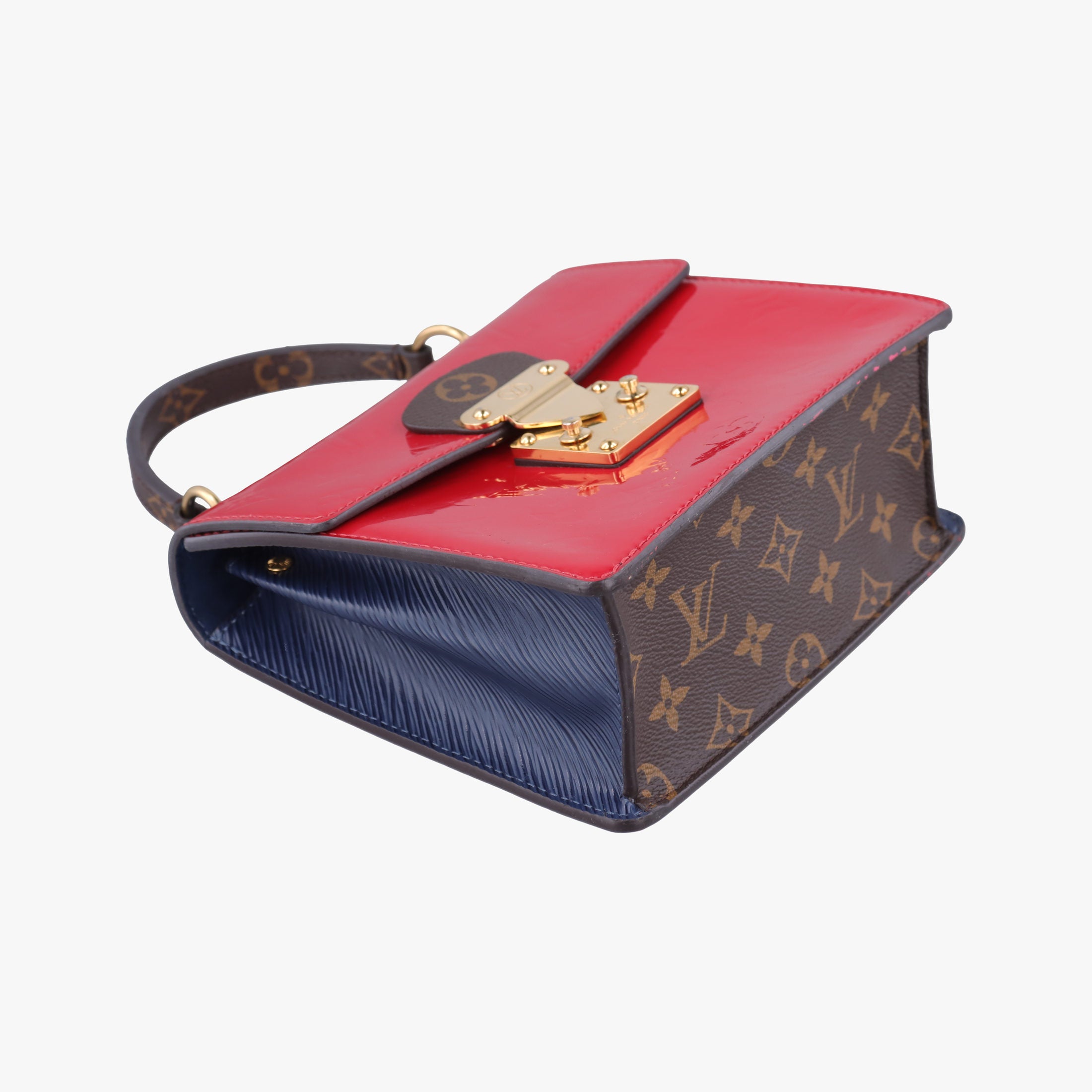Pre-owned Louis Vuitton Spring street PM Scarlet Red Vernis×epi×Monogram Canvas M90505 shoulderbag | stylenewstar