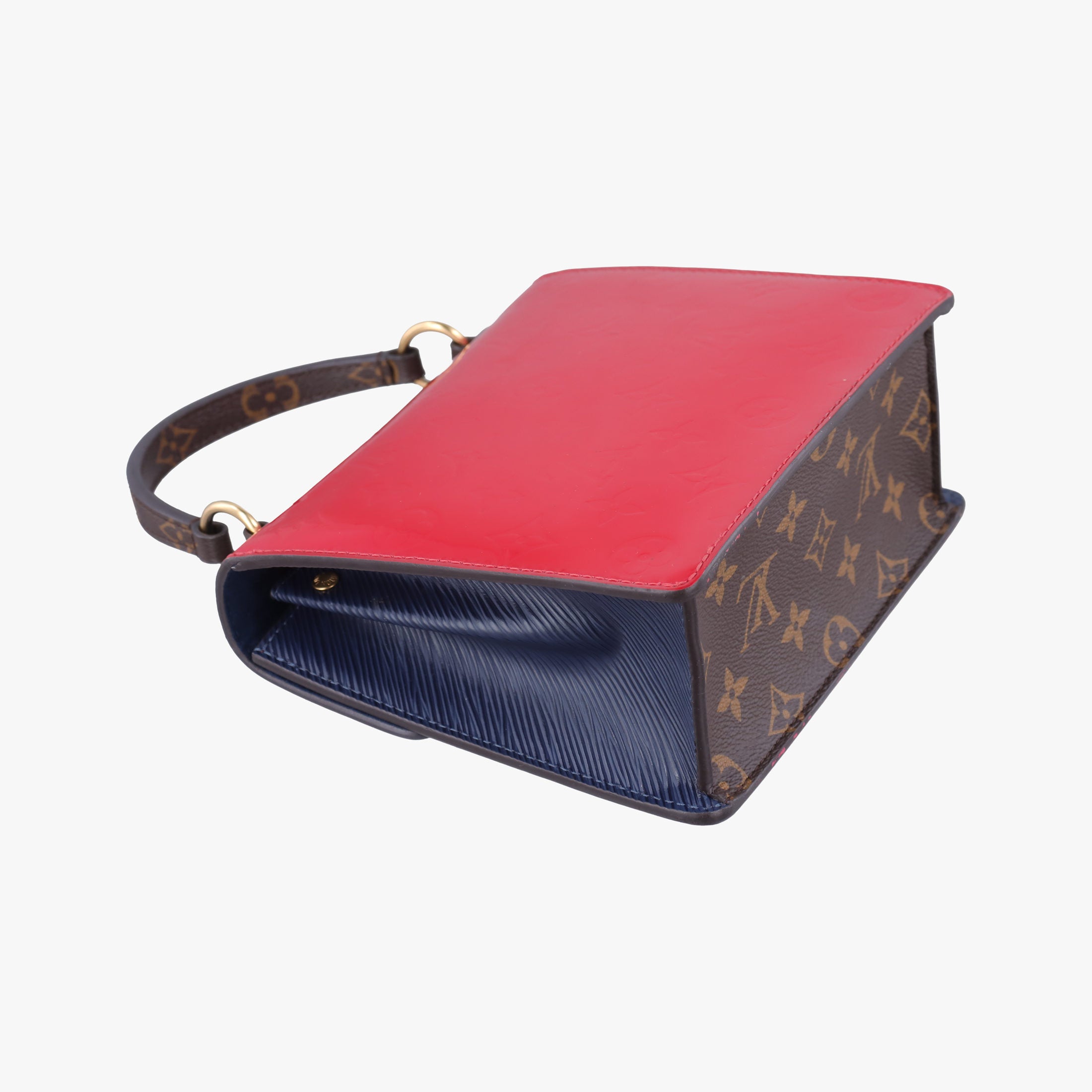Pre-owned Louis Vuitton Spring street PM Scarlet Red Vernis×epi×Monogram Canvas M90505 shoulderbag | stylenewstar