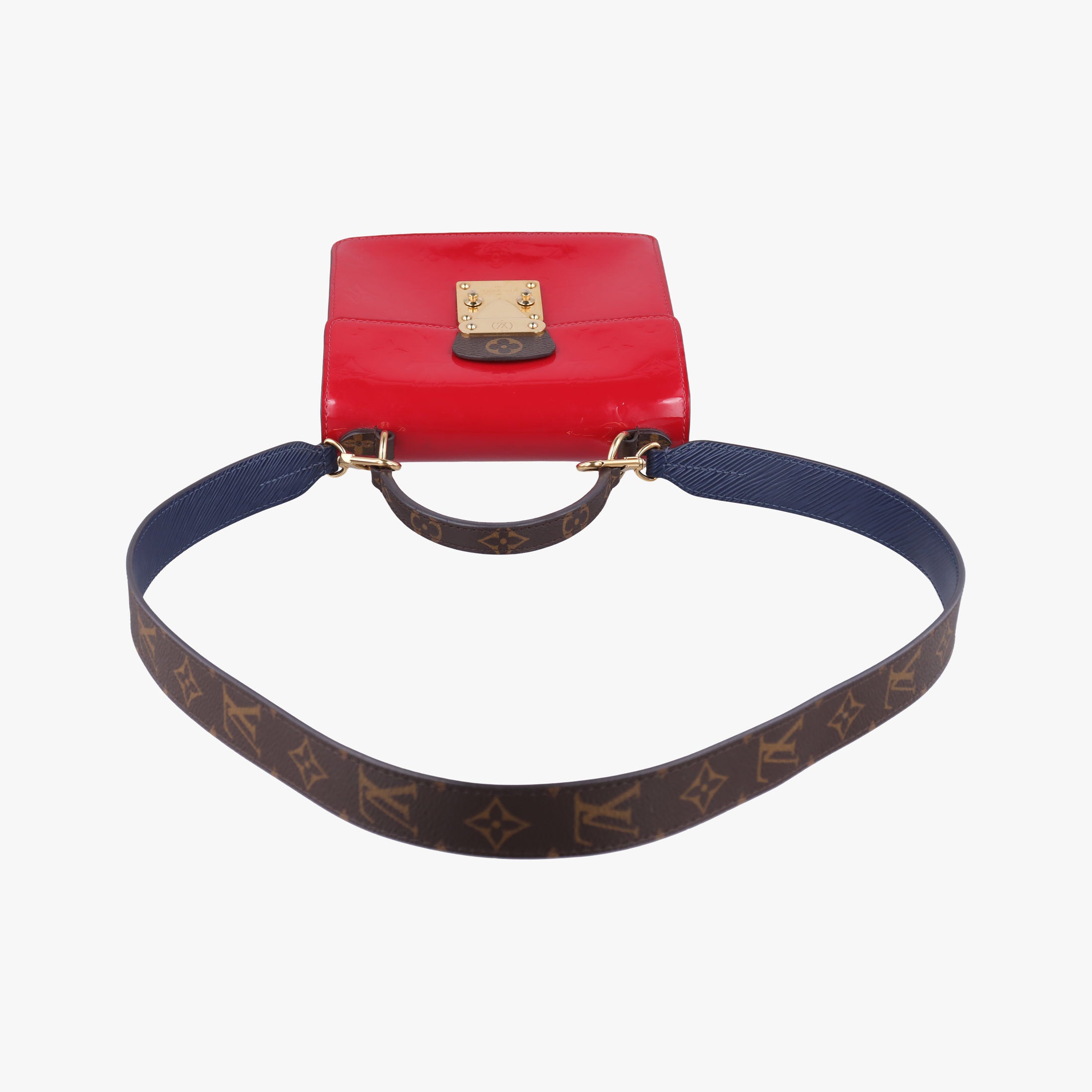 Pre-owned Louis Vuitton Spring street PM Scarlet Red Vernis×epi×Monogram Canvas M90505 shoulderbag | stylenewstar