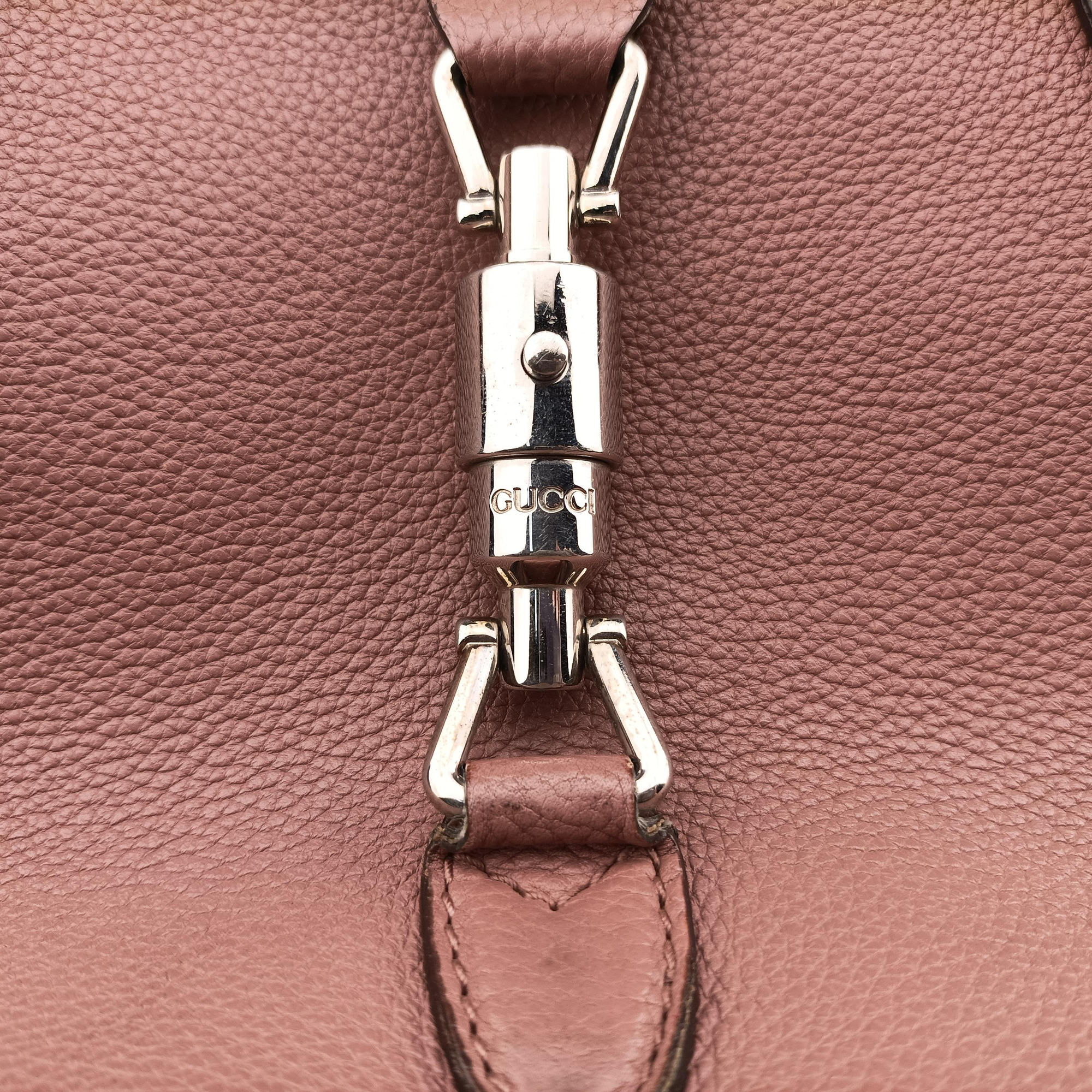 Pre-owned Gucci new jackie Antique Rose Leather 365460 shoulderbag | stylenewstar