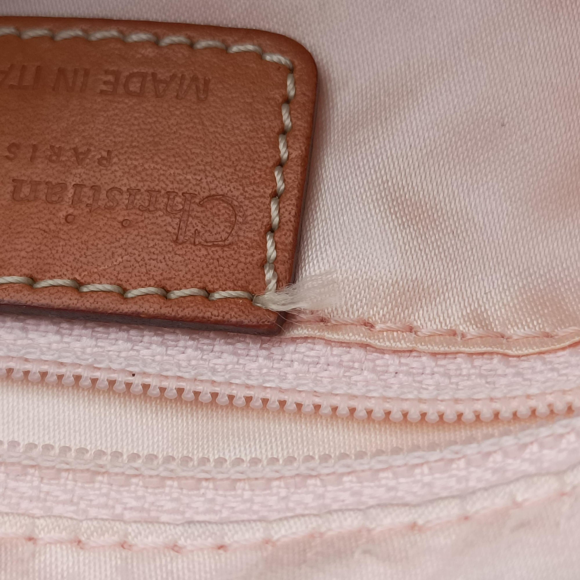 Pre-owned Christian Dior Trotter Romantic Beige×brown PVC coated canvas×Leather  shoulderbag | stylenewstar