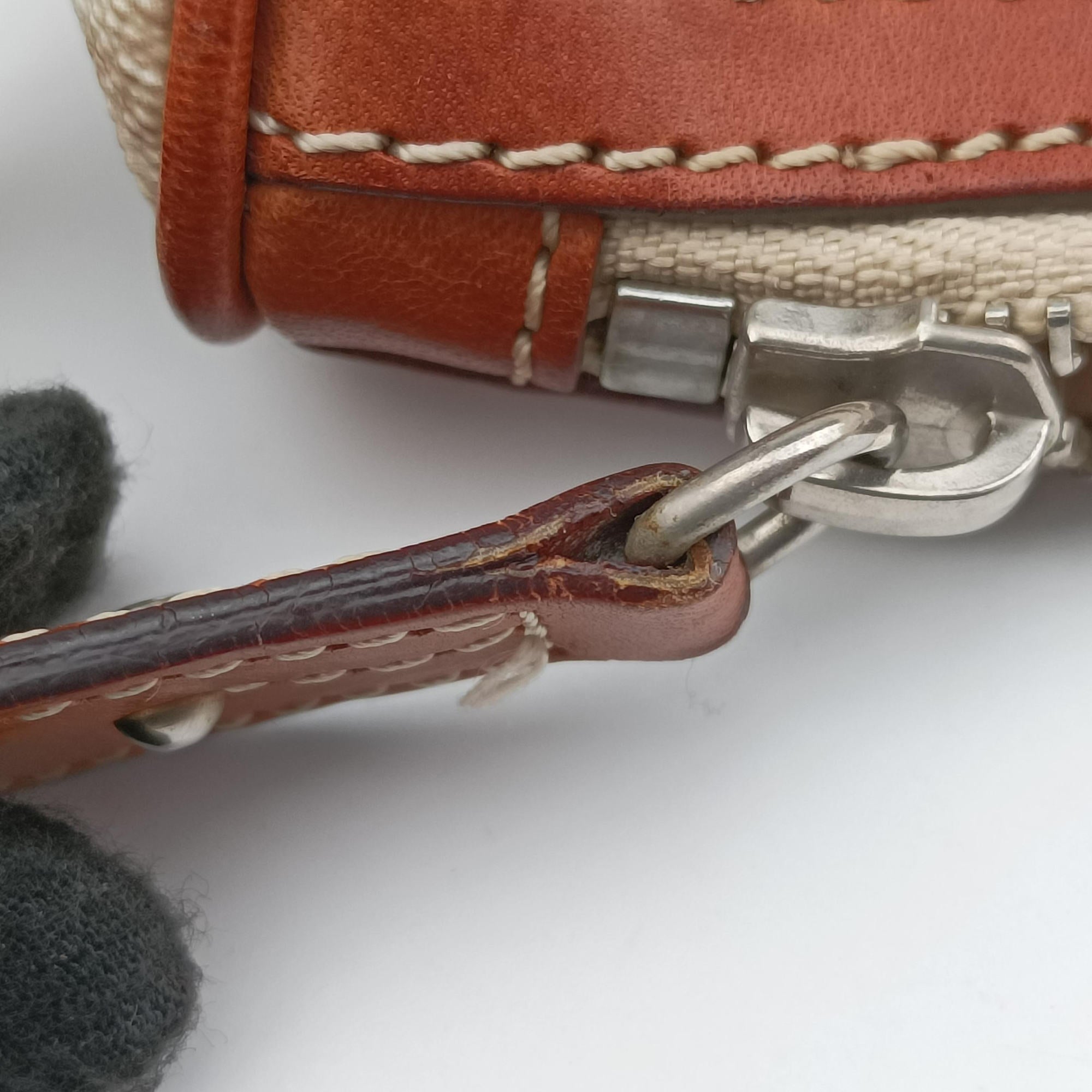 Pre-owned Christian Dior Trotter Romantic Beige×brown PVC coated canvas×Leather  shoulderbag | stylenewstar