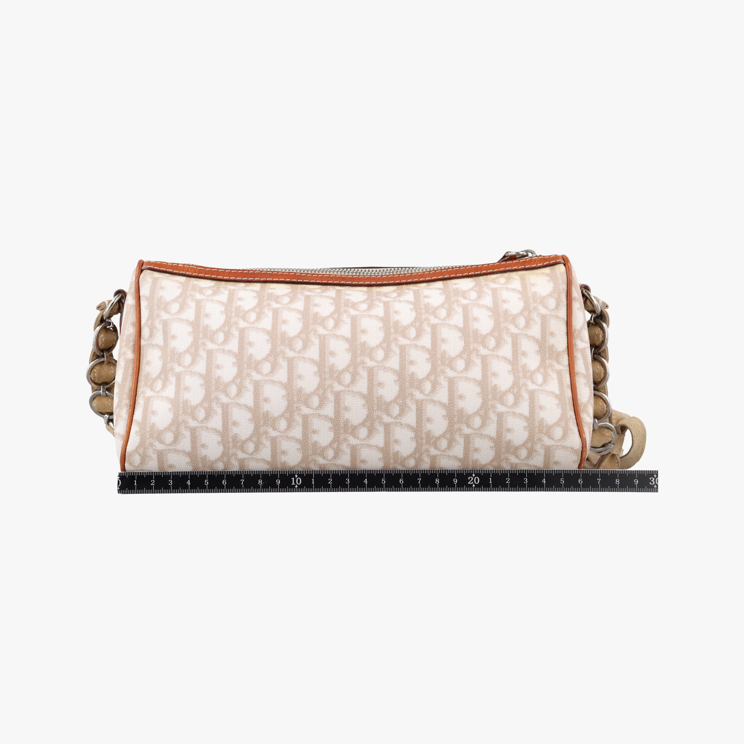 Pre-owned Christian Dior Trotter Romantic Beige×brown PVC coated canvas×Leather  shoulderbag | stylenewstar