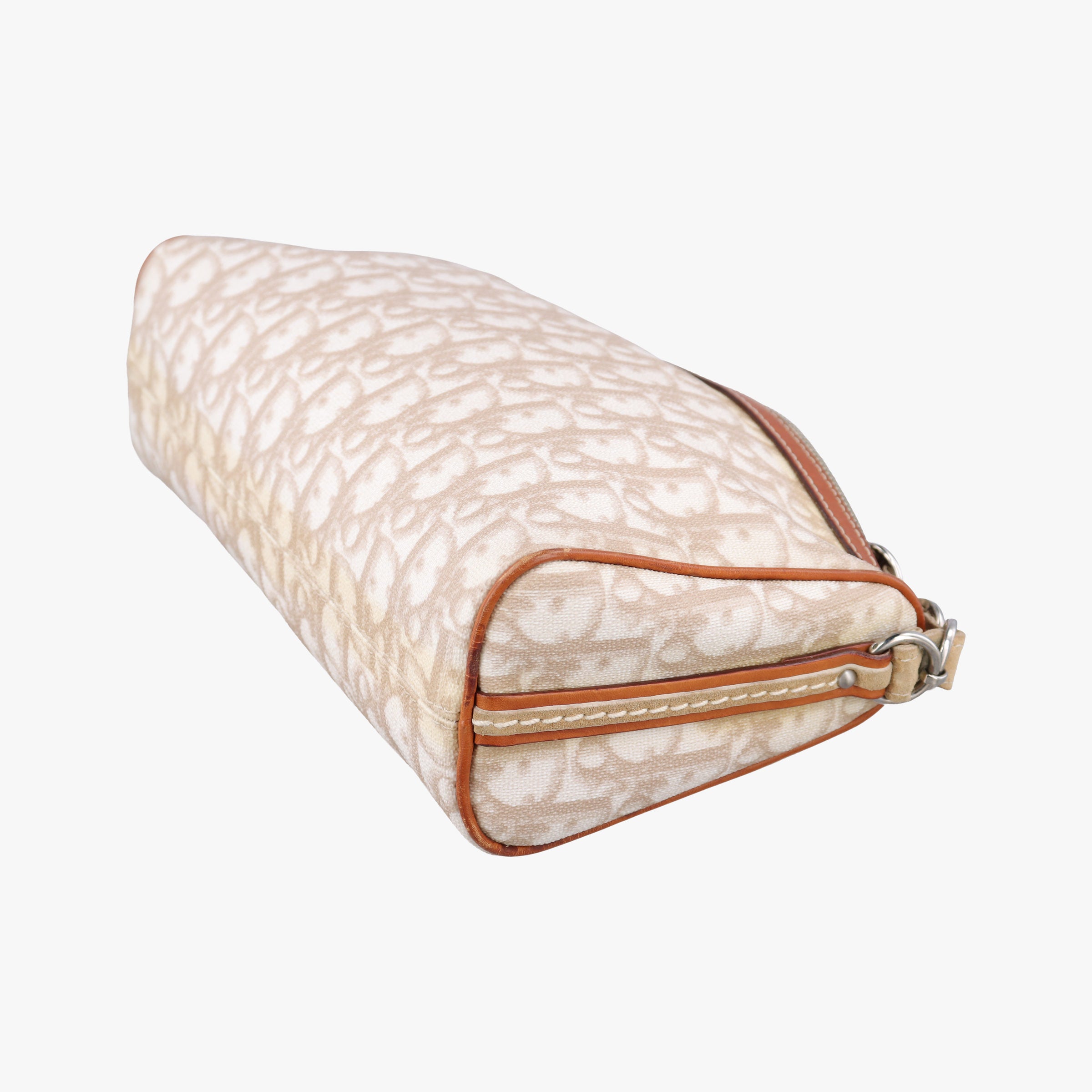 Pre-owned Christian Dior Trotter Romantic Beige×brown PVC coated canvas×Leather  shoulderbag | stylenewstar
