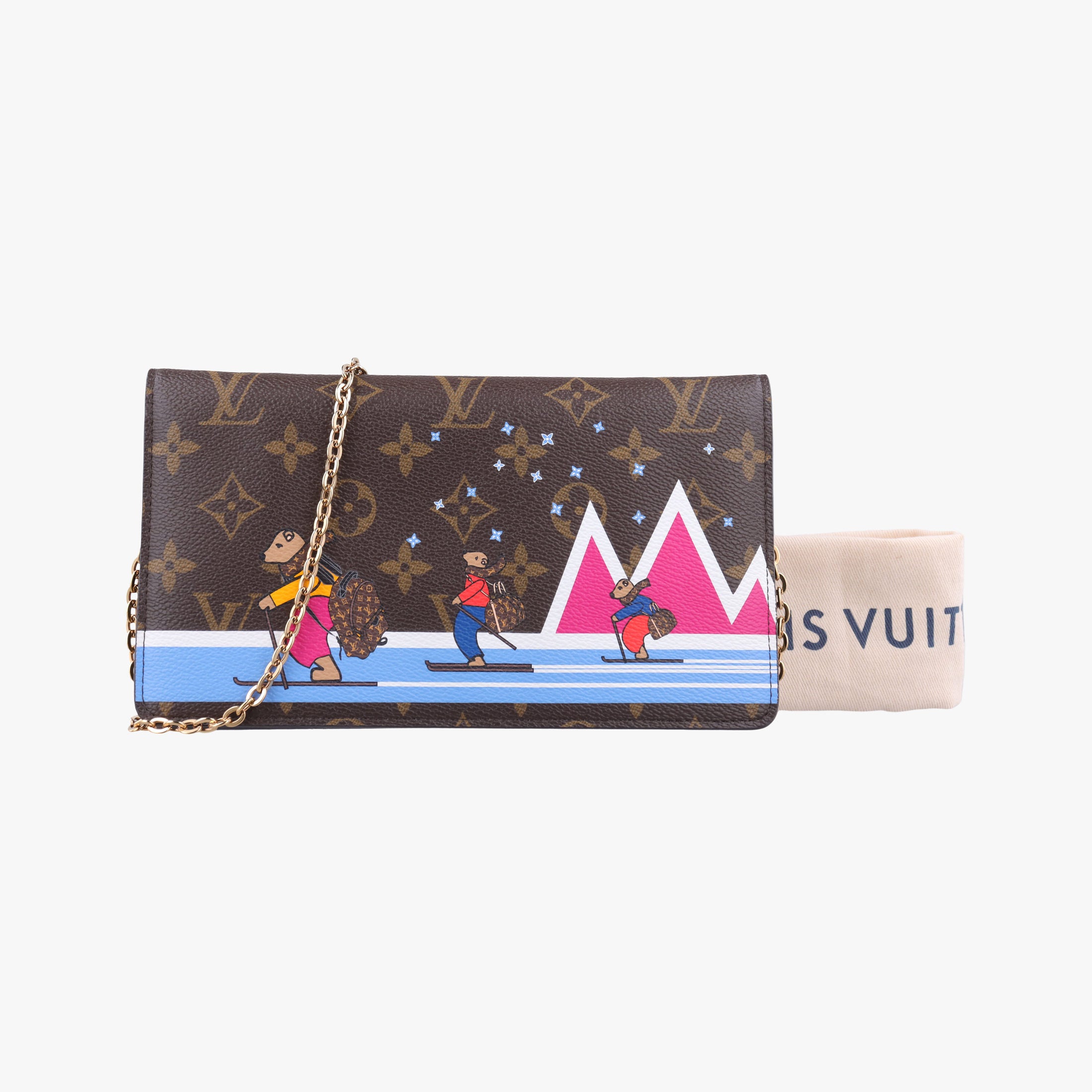 Pre-owned Louis Vuitton Pochette Weekend brown×multicolor Monogram Canvas M63857 shoulderbag | stylenewstar