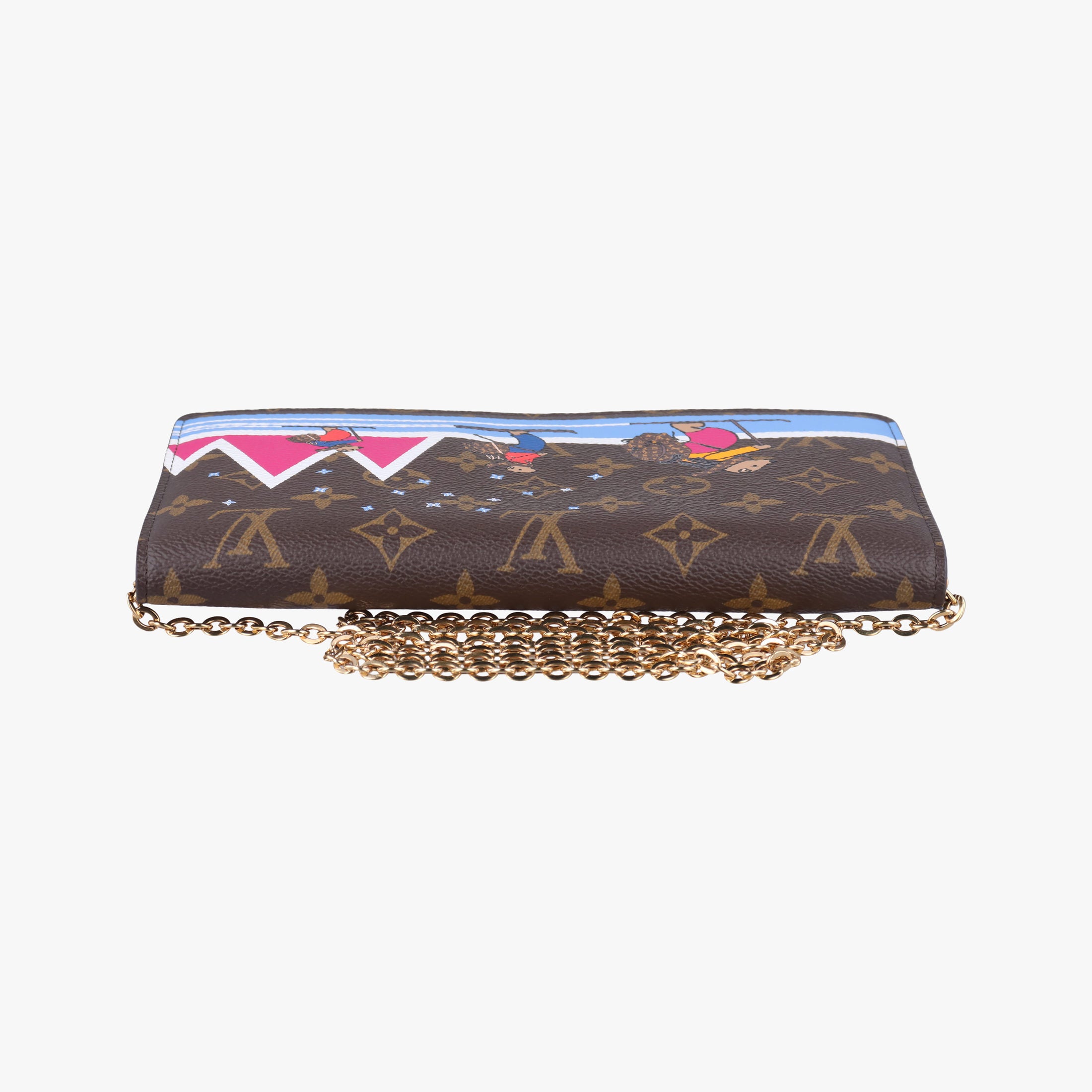 Pre-owned Louis Vuitton Pochette Weekend brown×multicolor Monogram Canvas M63857 shoulderbag | stylenewstar