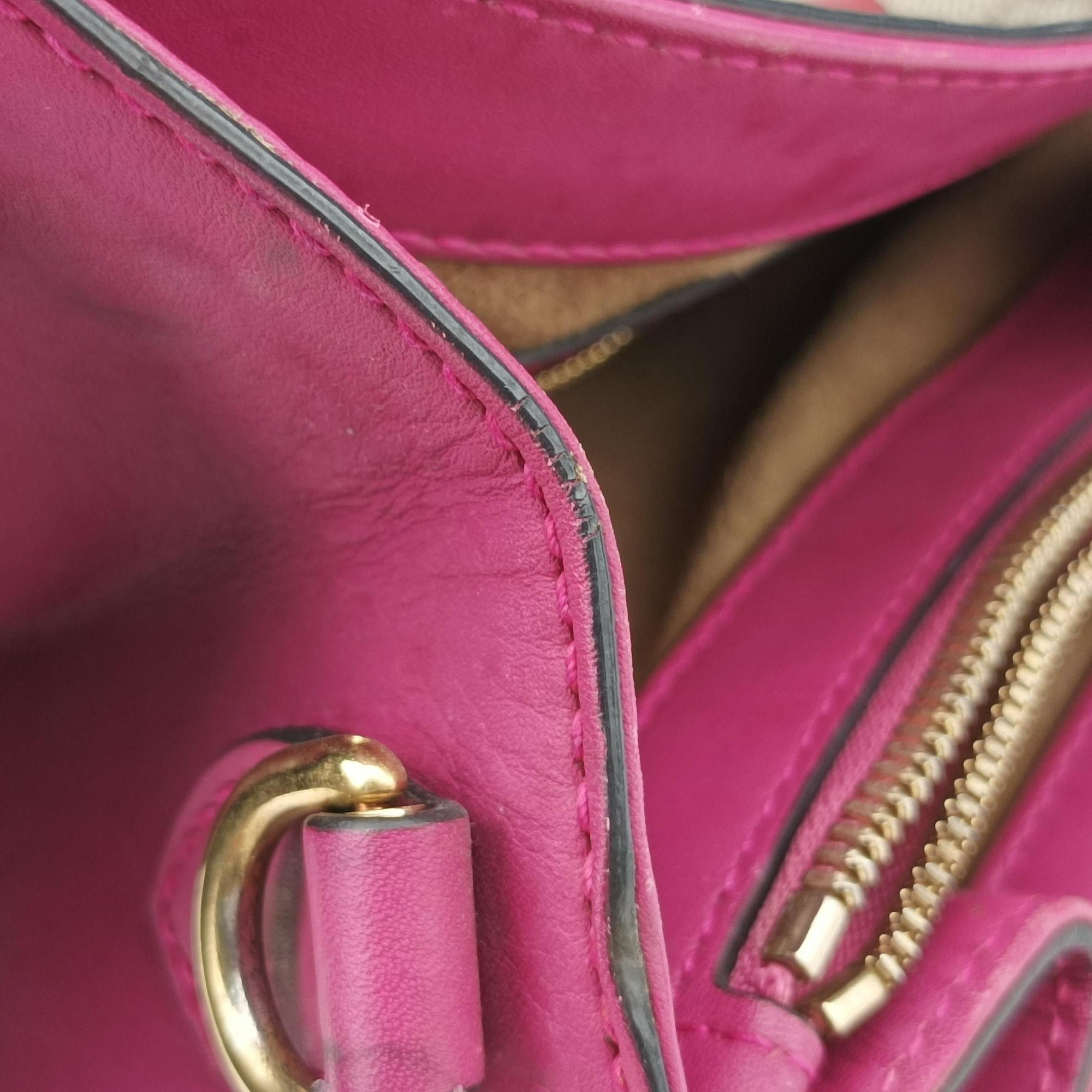 Pre-owned Gucci GG SUPREME Beige×Pink×Red PVC coated canvas×Leather 409531 shoulderbag | stylenewstar