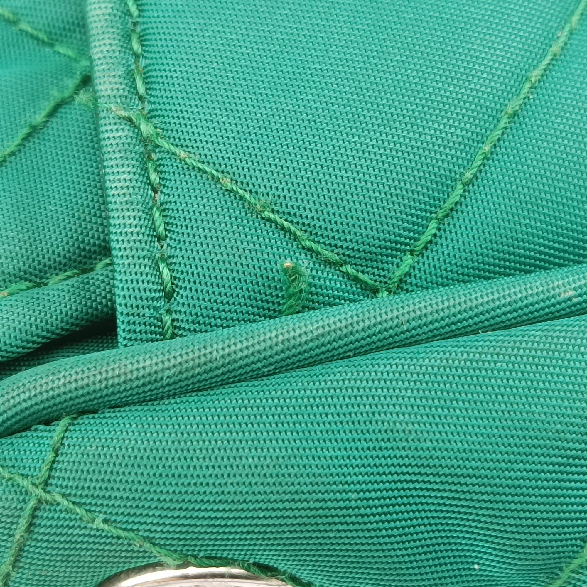 Pre-owned Prada Tessuto Nylon Quilted Impuntu Flap Green nylon  shoulderbag | stylenewstar