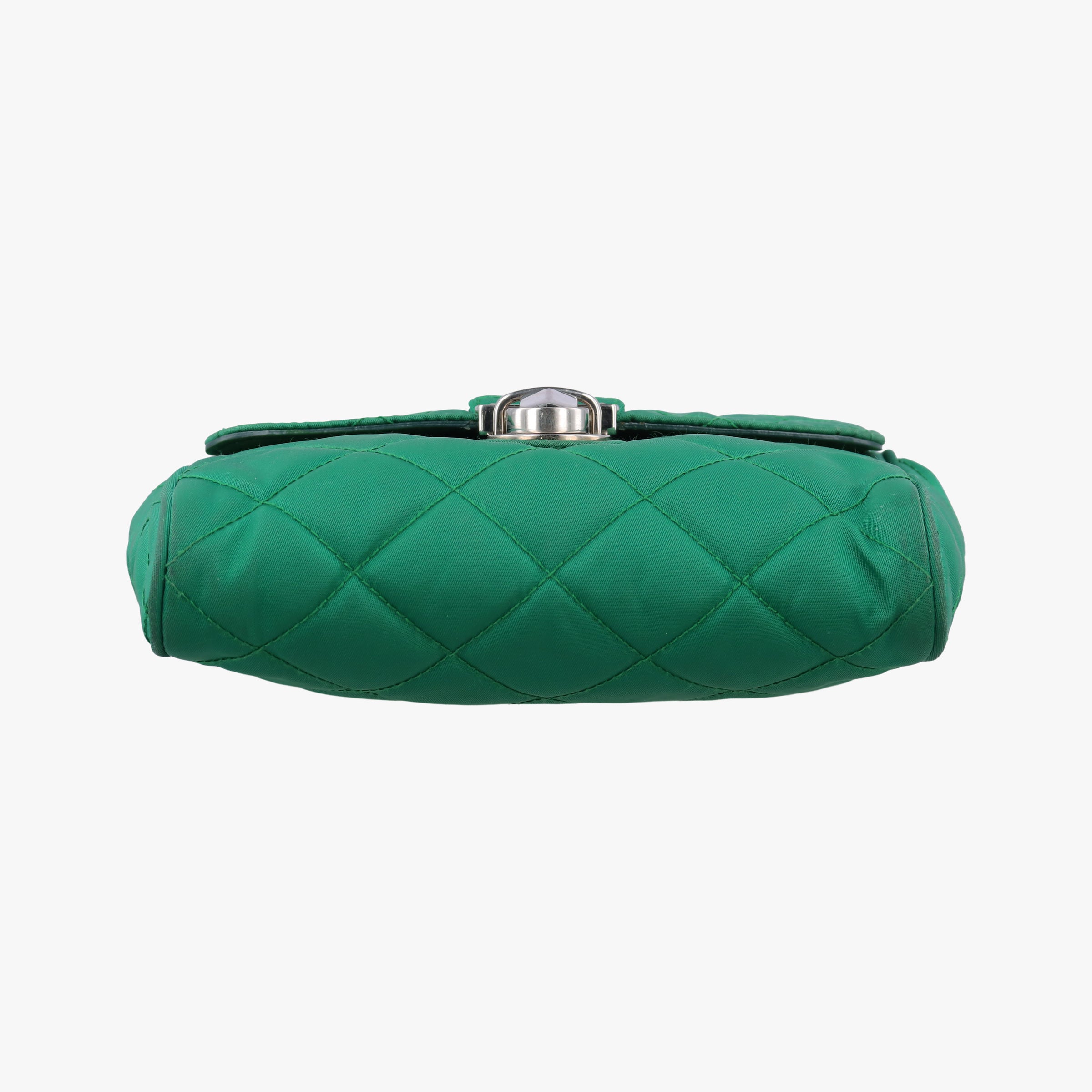 Pre-owned Prada Tessuto Nylon Quilted Impuntu Flap Green nylon  shoulderbag | stylenewstar