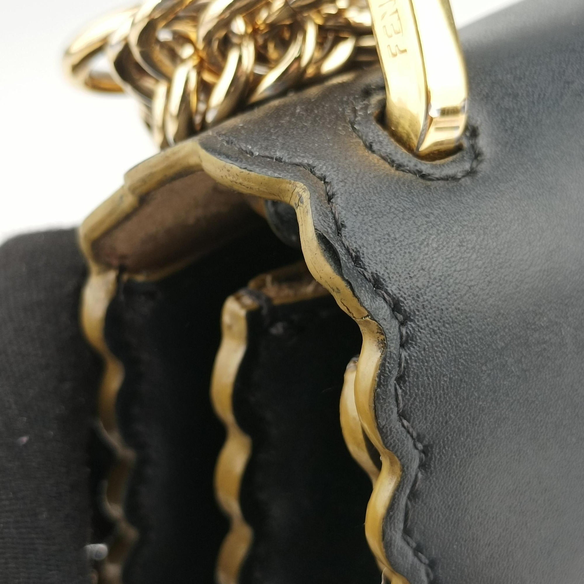 Secondhand Fendi studded Kan I Black Leather 8M0381 shoulderbag | stylenewstar