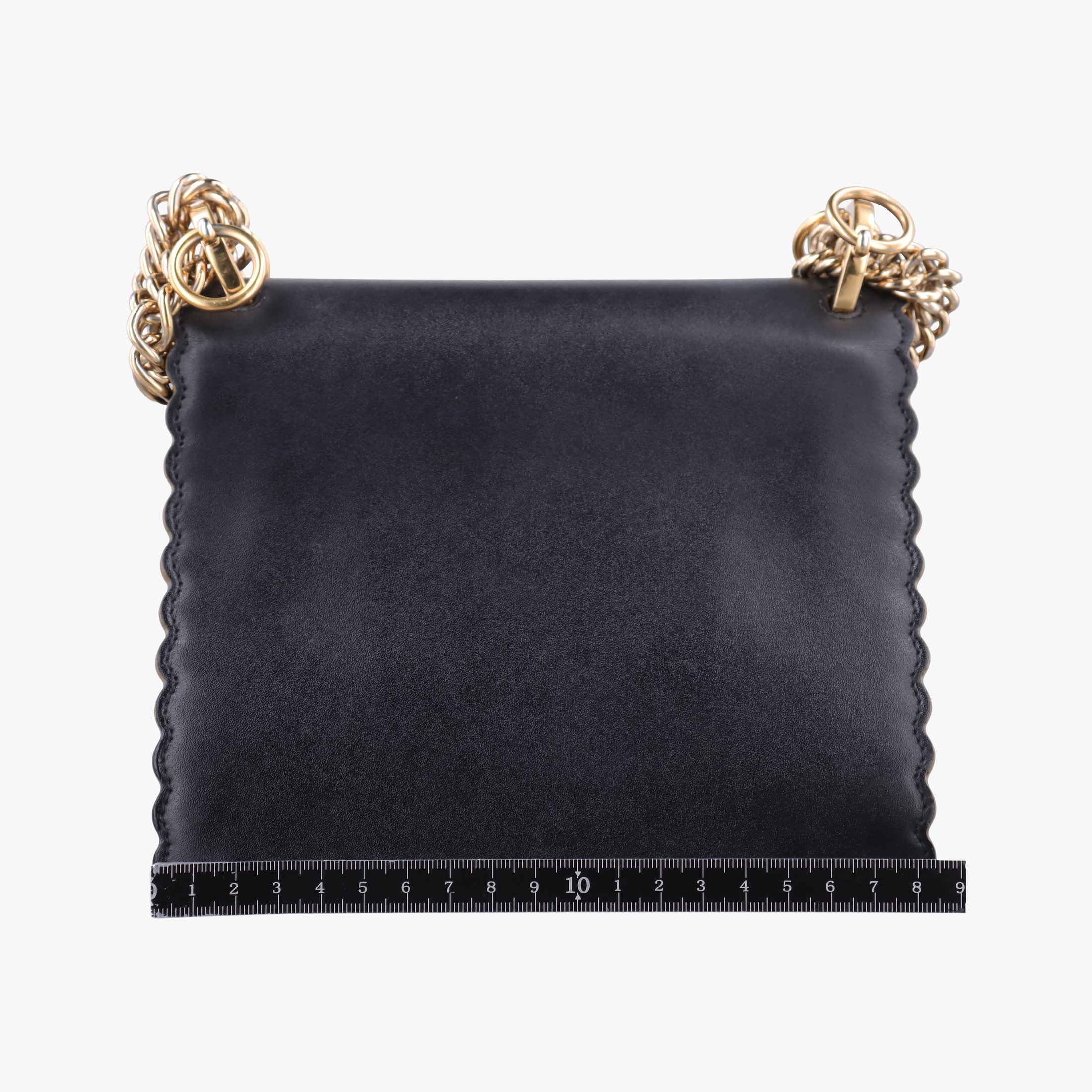 Secondhand Fendi studded Kan I Black Leather 8M0381 shoulderbag | stylenewstar