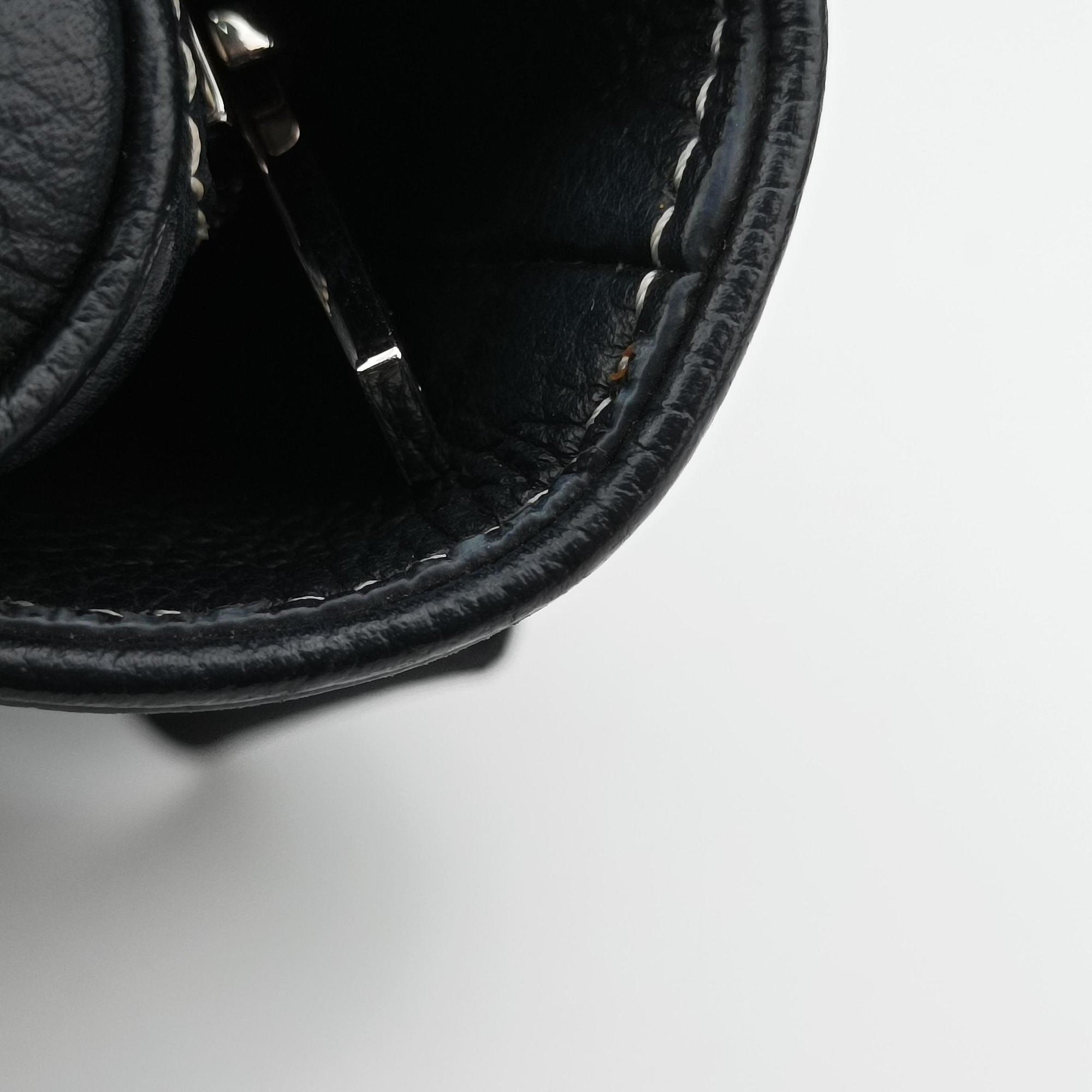 Pre-owned Christian Dior saddle bee Black Leather  crossbodybag | stylenewstar
