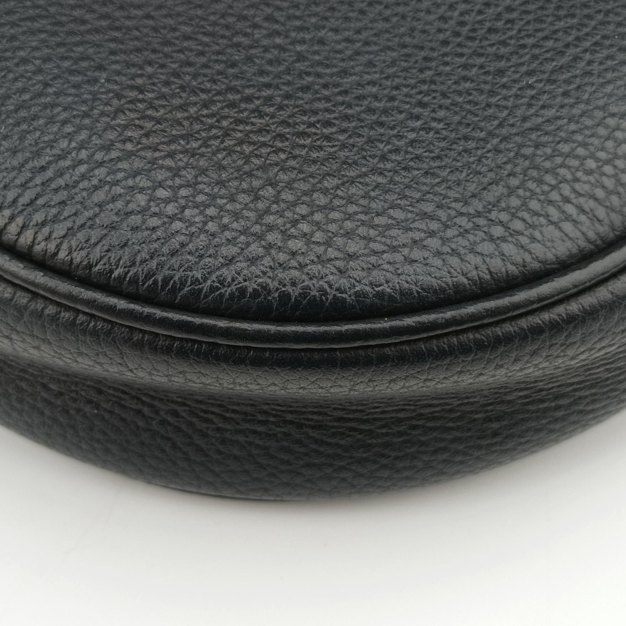 Pre-owned Christian Dior saddle bee Black Leather  crossbodybag | stylenewstar