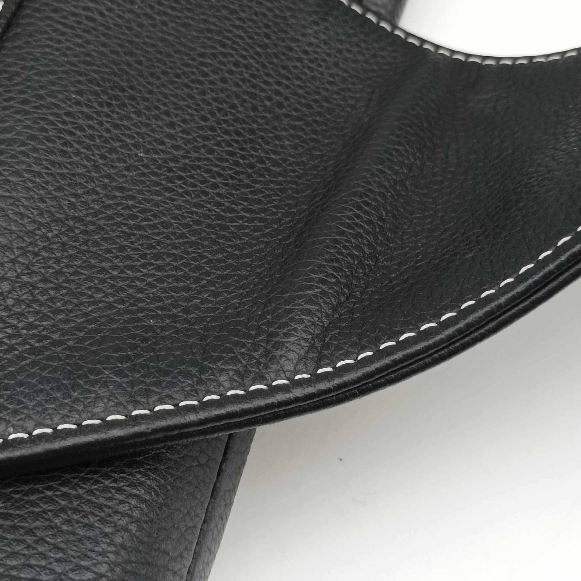 Pre-owned Christian Dior saddle bee Black Leather  crossbodybag | stylenewstar