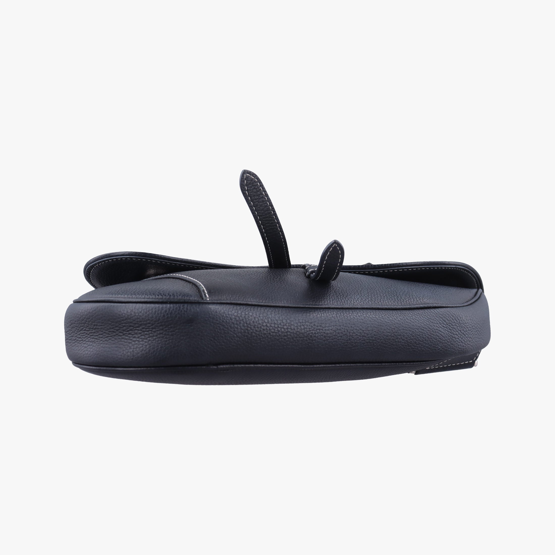 Pre-owned Christian Dior saddle bee Black Leather  crossbodybag | stylenewstar
